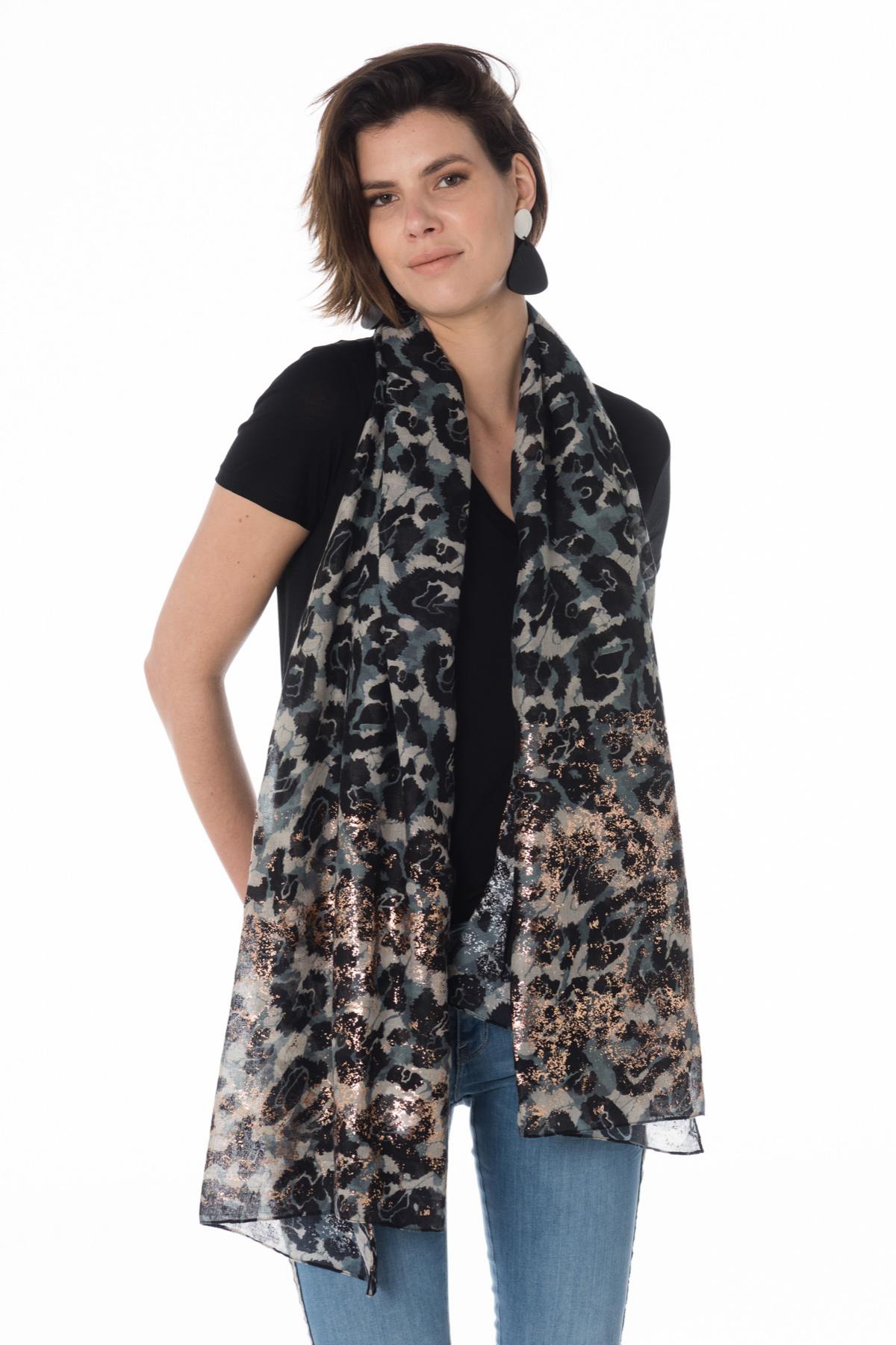 Women's camouflage shawl - Image n°1