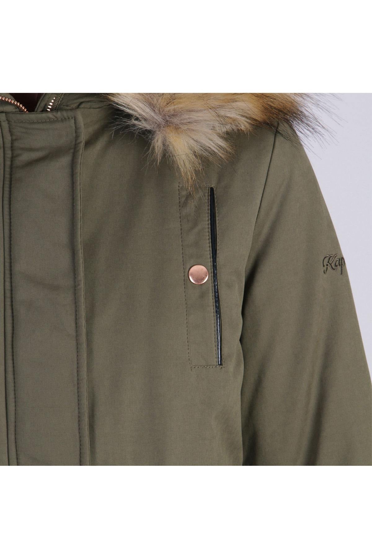 Khaki parka with hood - Image n°5