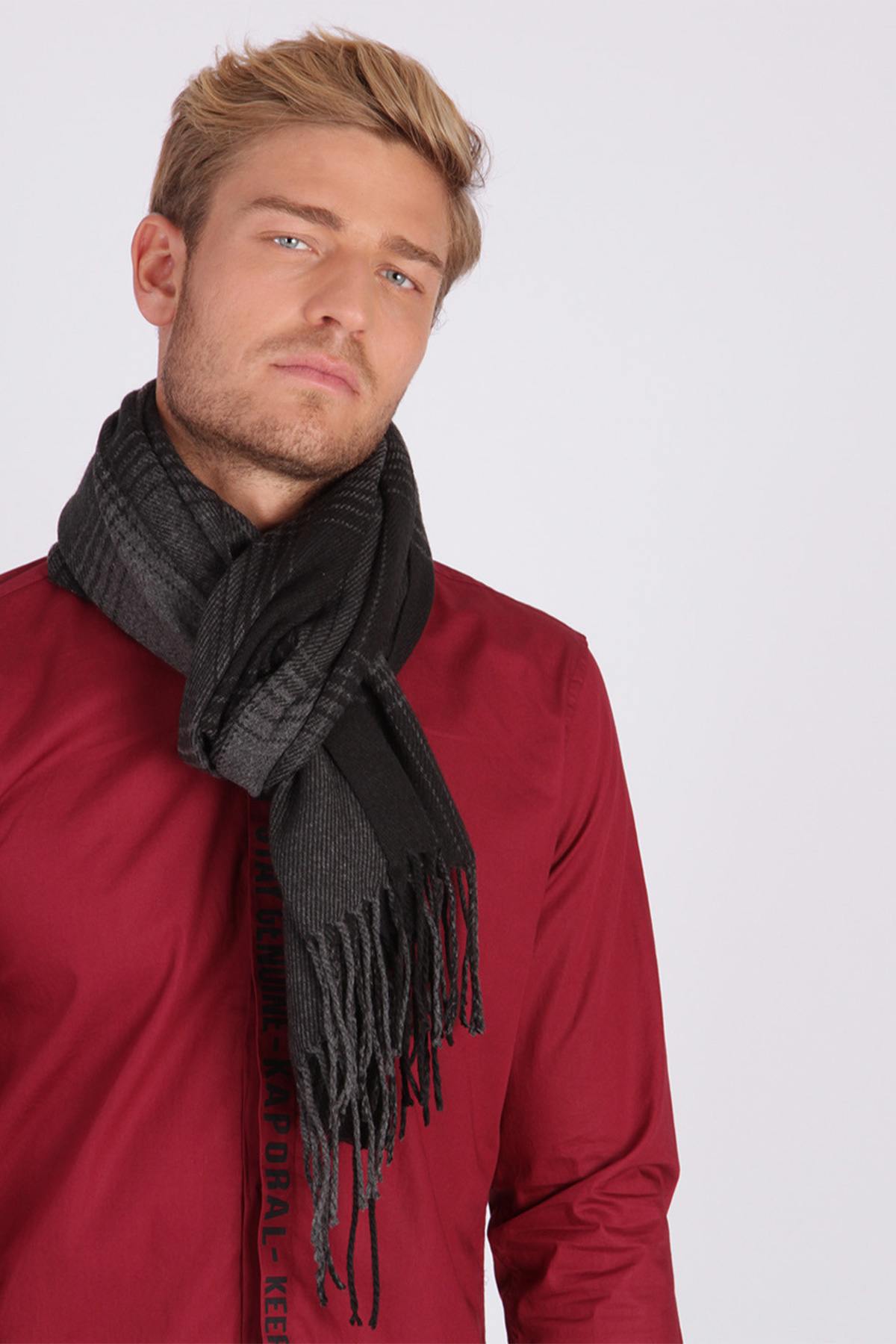 Black men's scarf - Image n°4