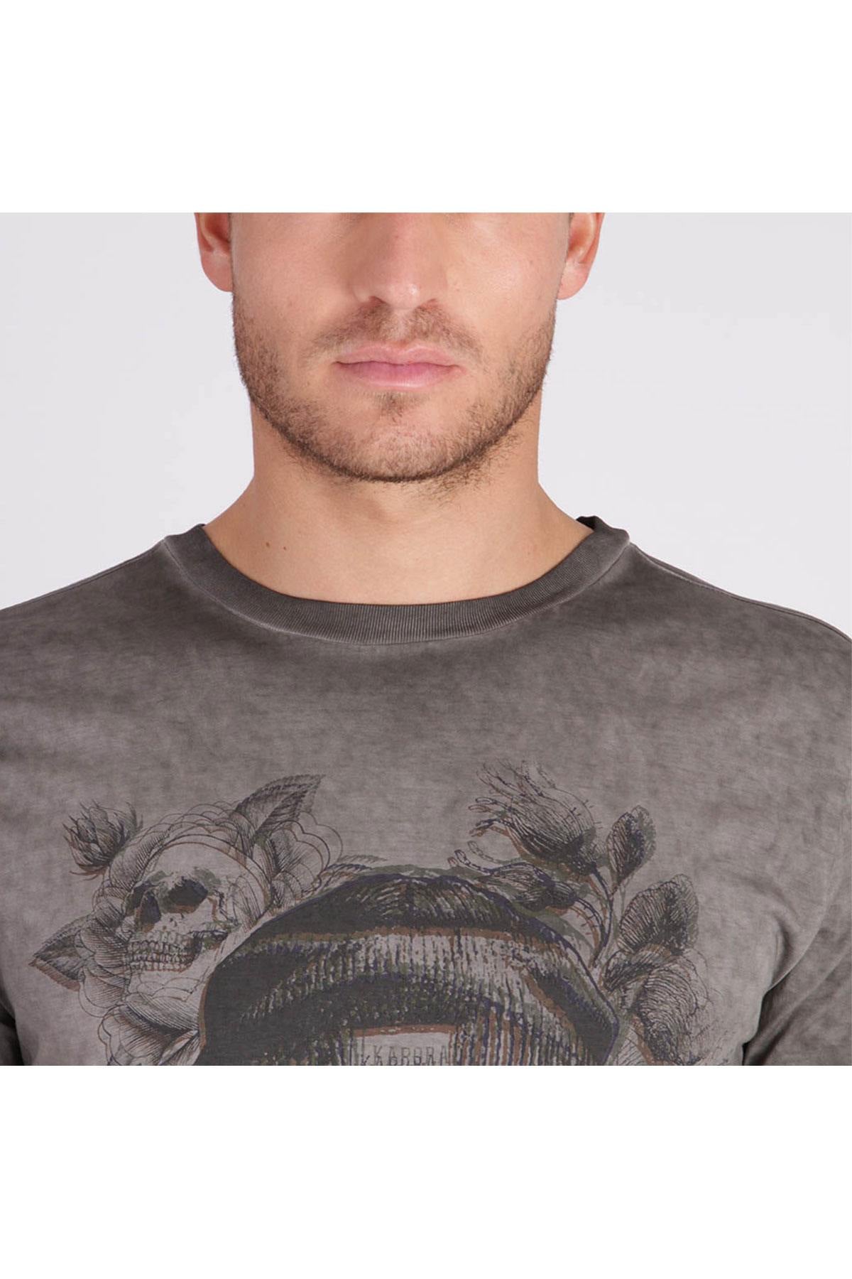 Gray skull print t-shirt - Image n°5