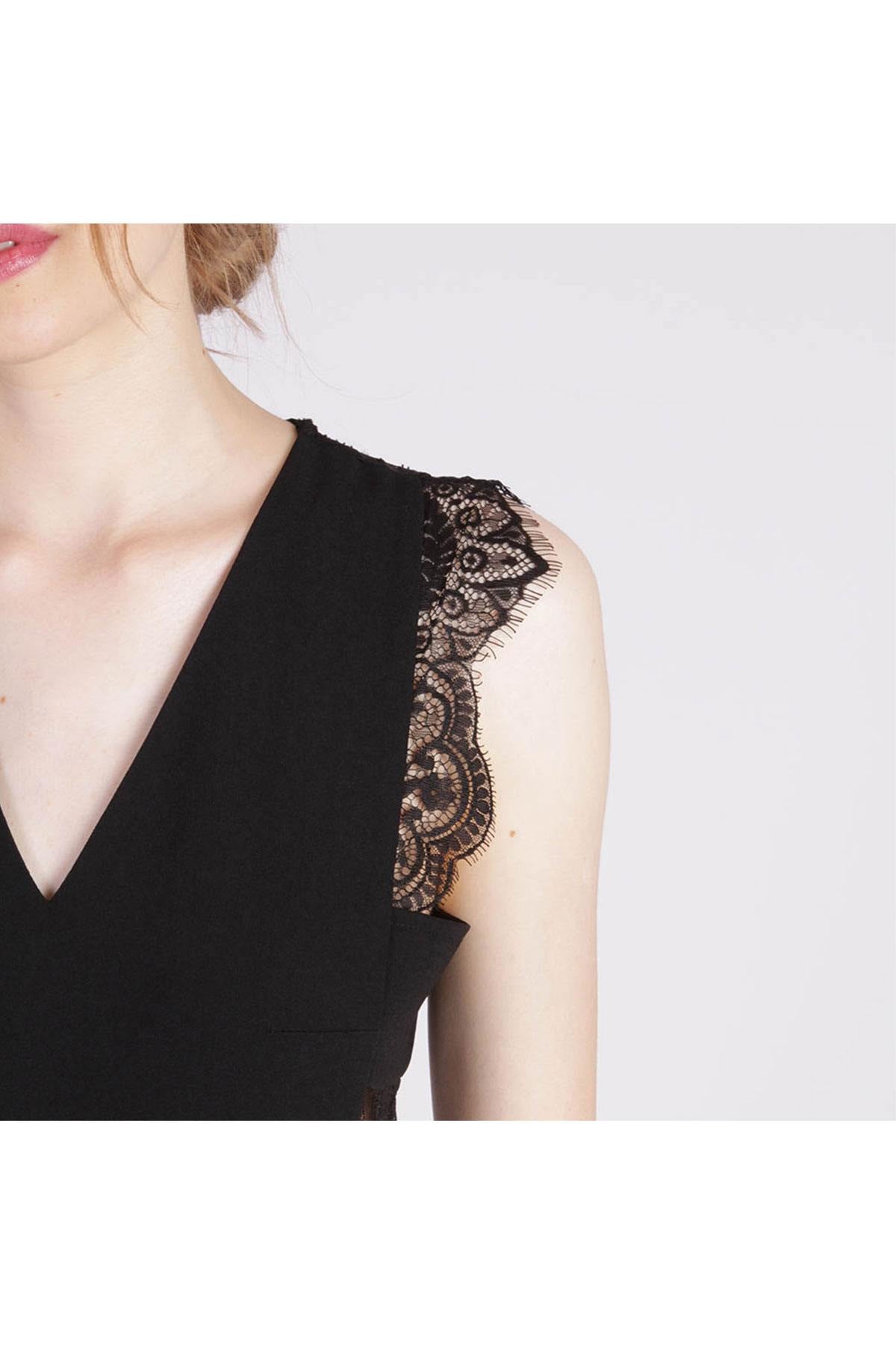 Black lace jumpsuit - Image n°3