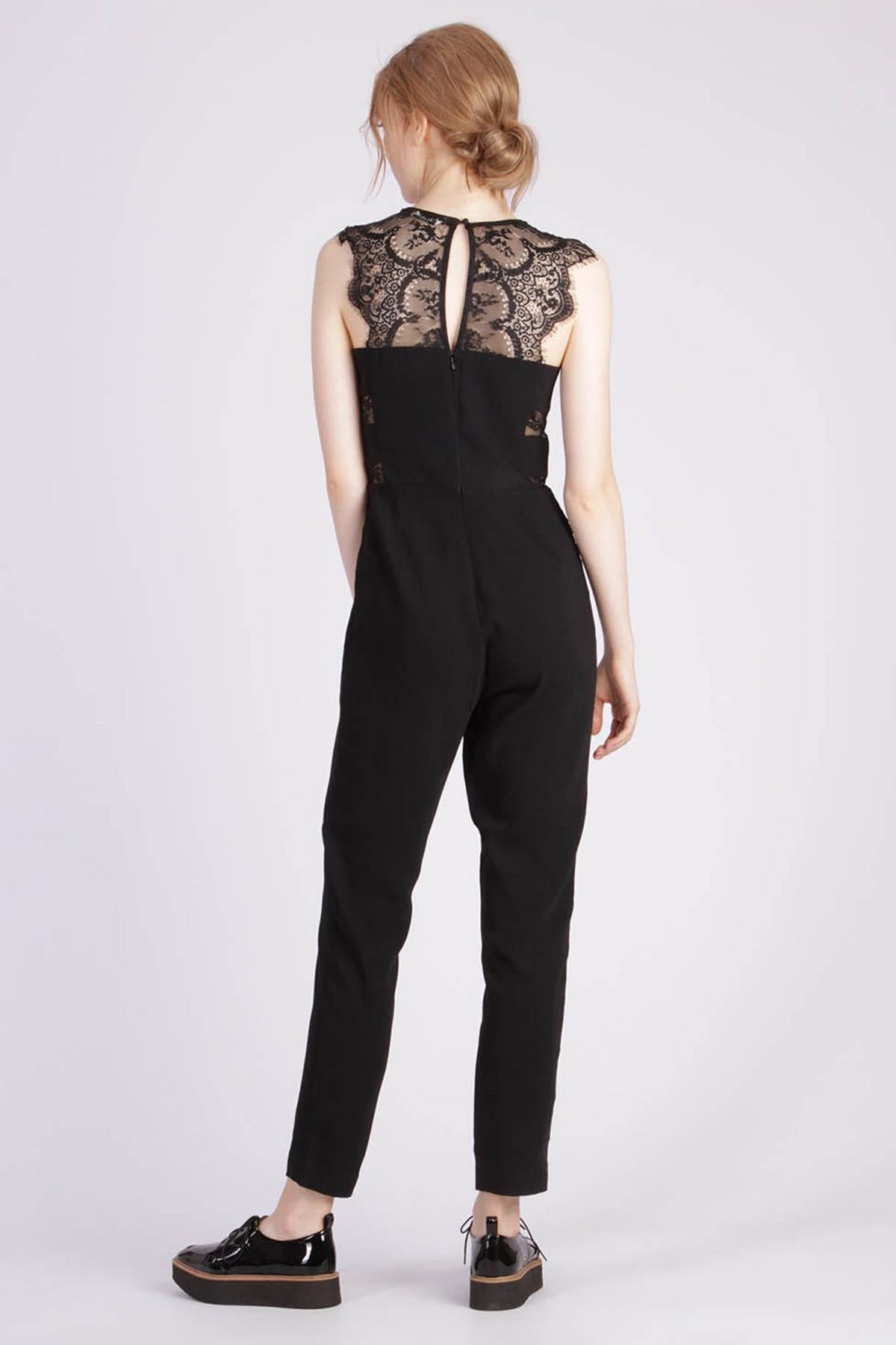 Black lace jumpsuit - Image n°2