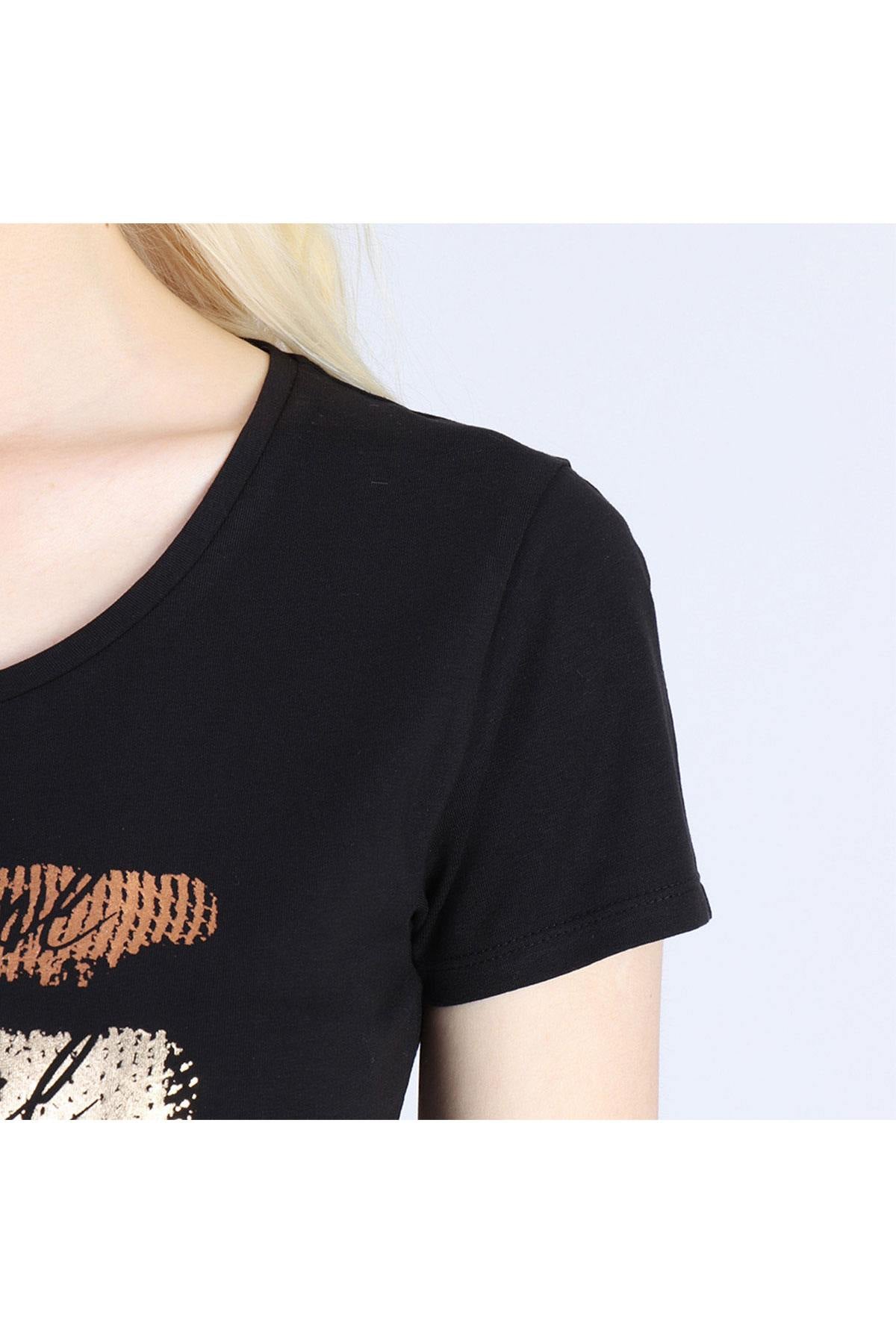 Women's black t-shirt - Image n°4