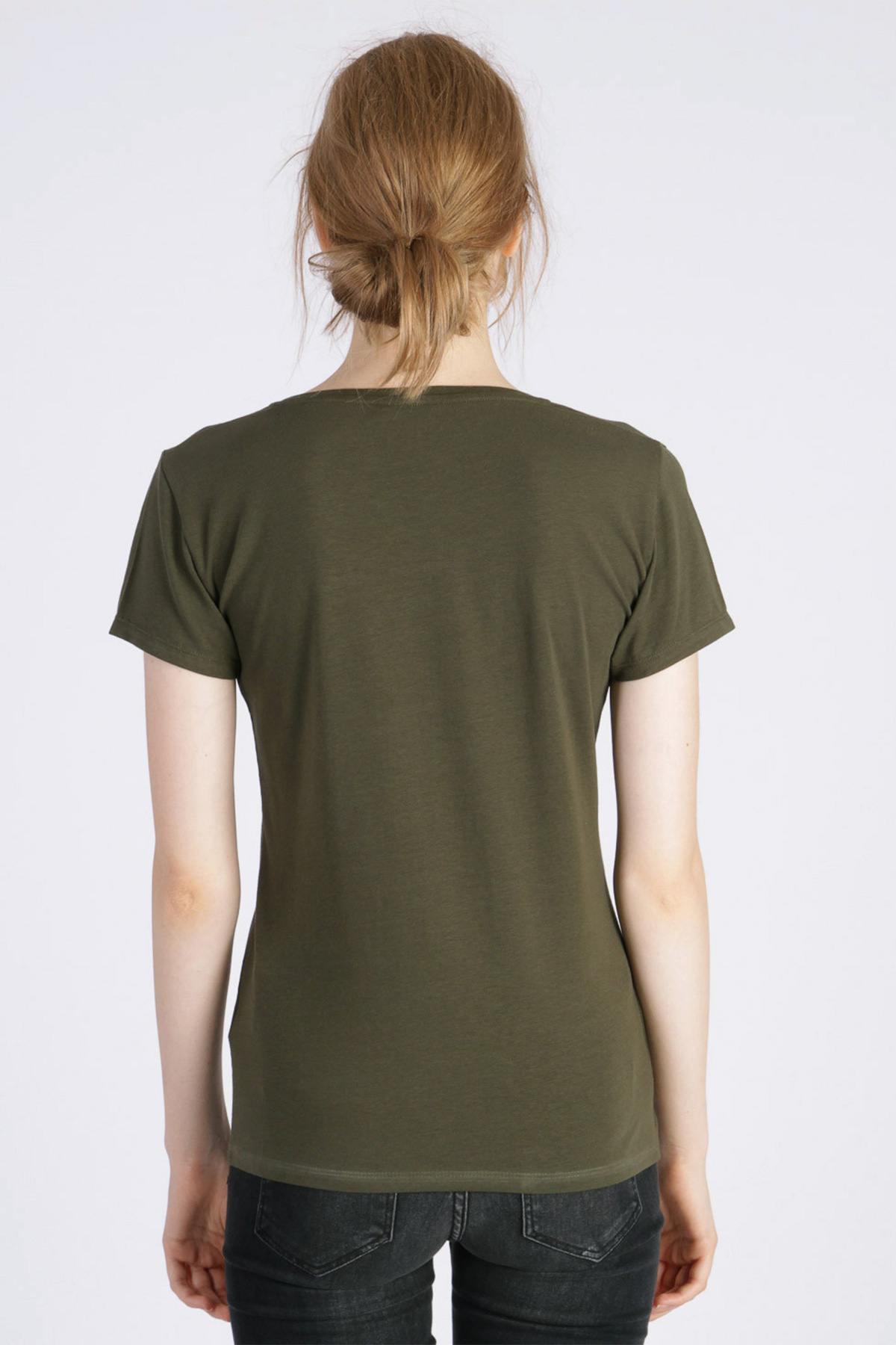 Khaki printed t-shirt - Image n°3