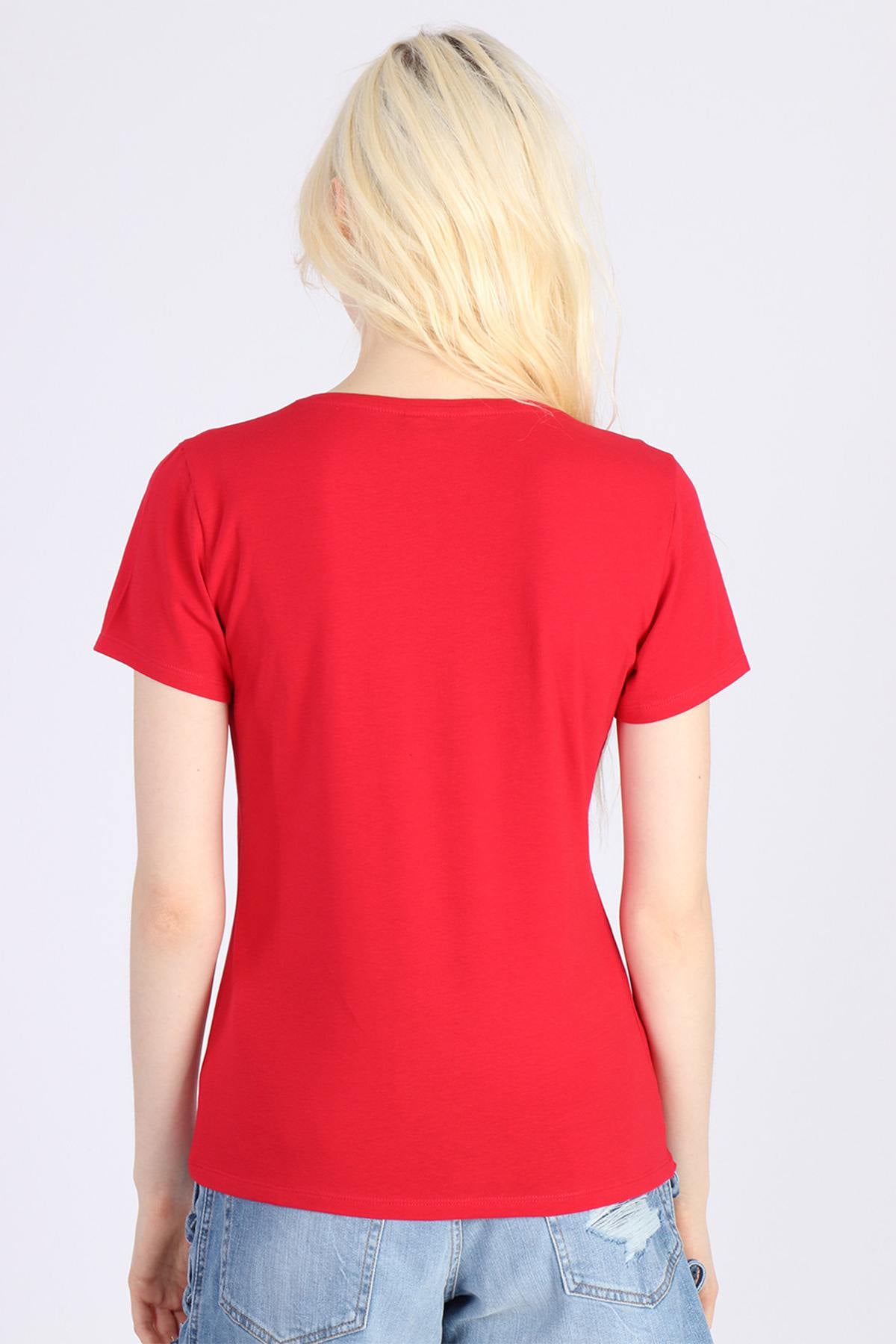 Women's red t-shirt - Image n°3