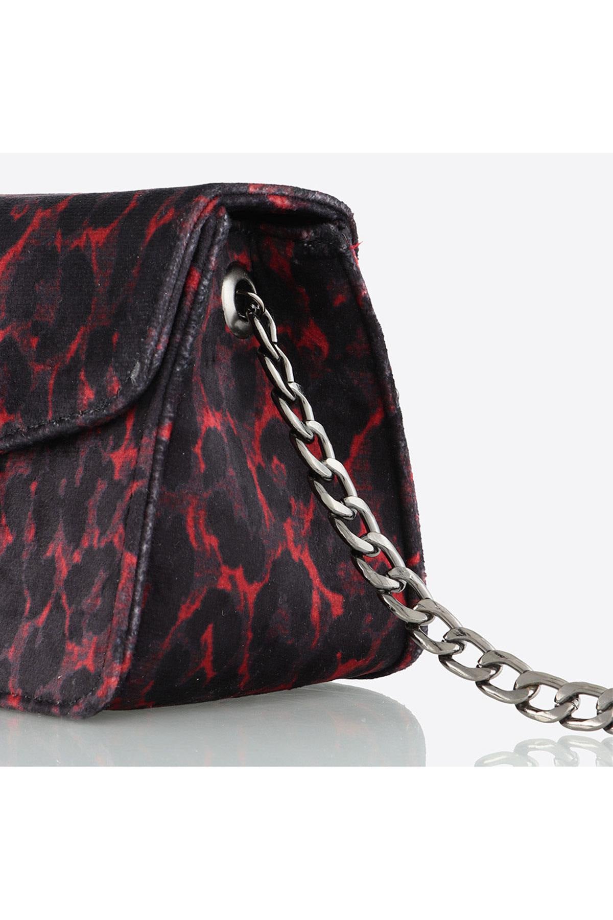 Black and red printed bag - Image n°4