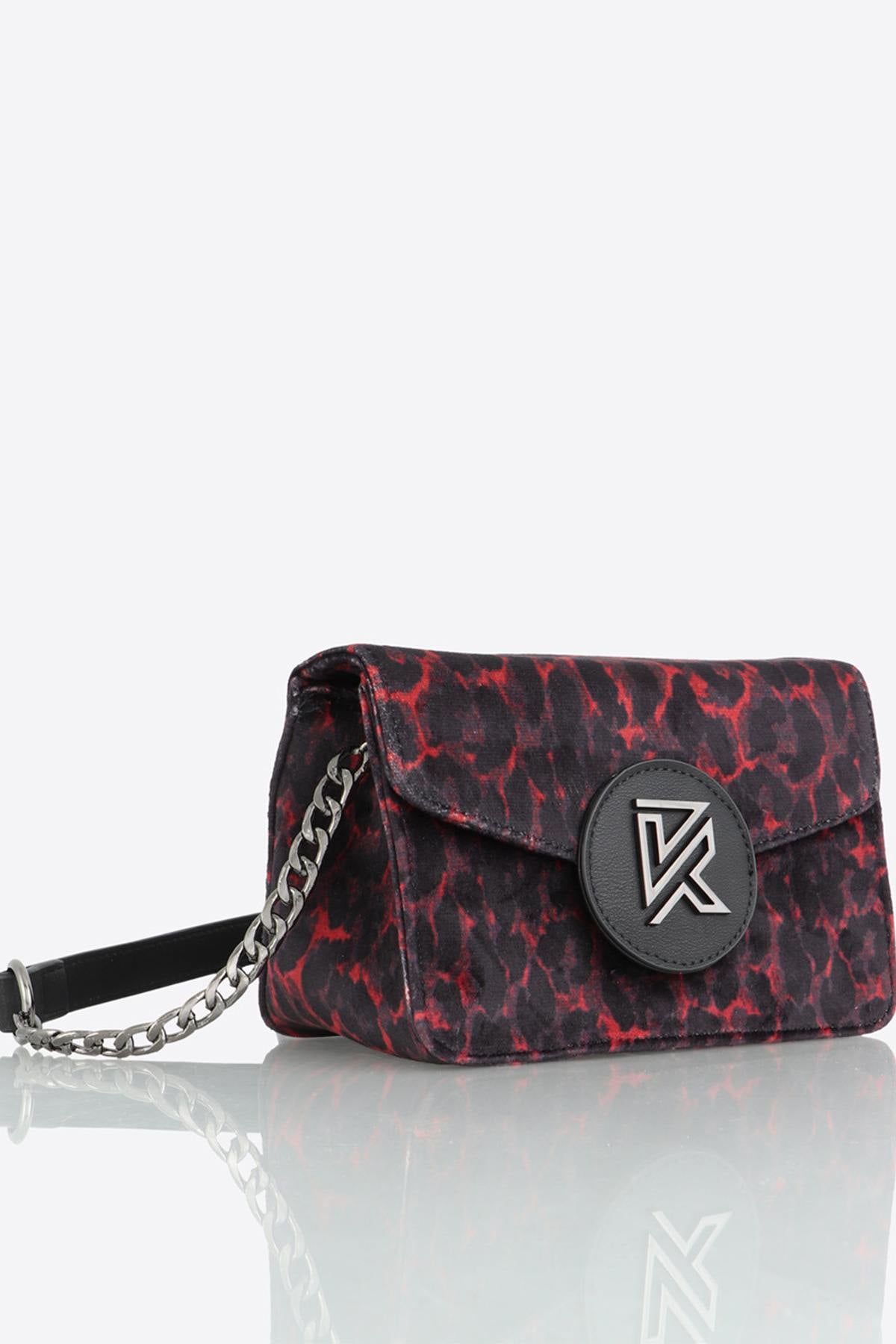 Black and red printed bag - Image n°1