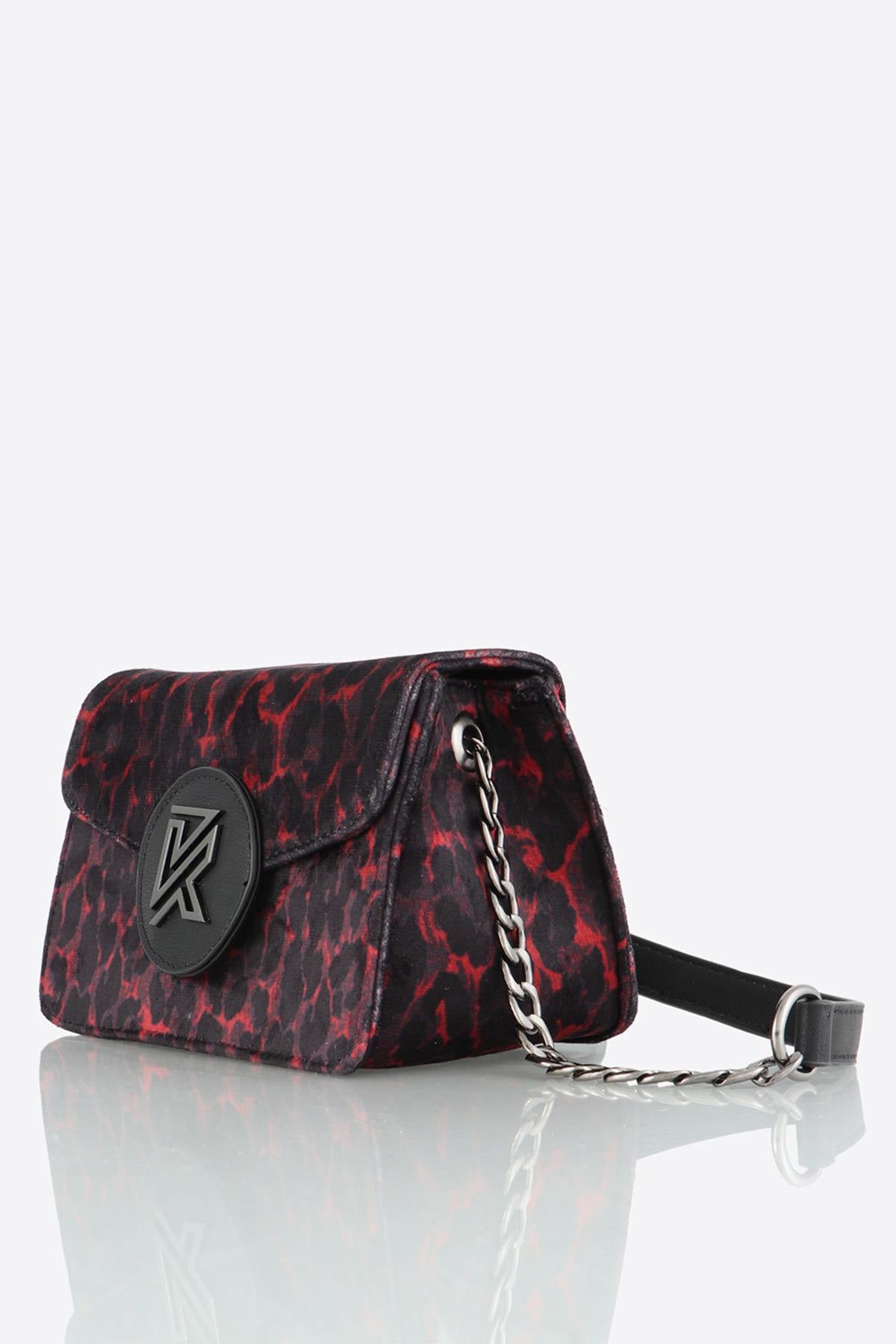 Black and red printed bag - Image n°5