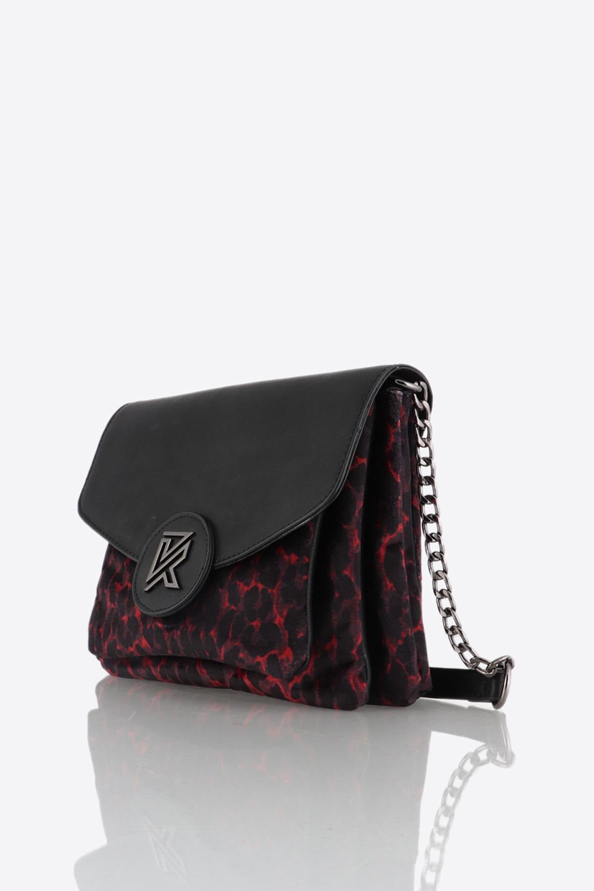 Black and red women's bag - Image n°1