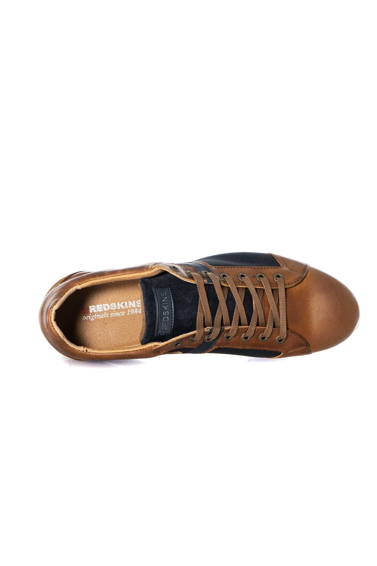 Navy cognac sneakers - Image n°3