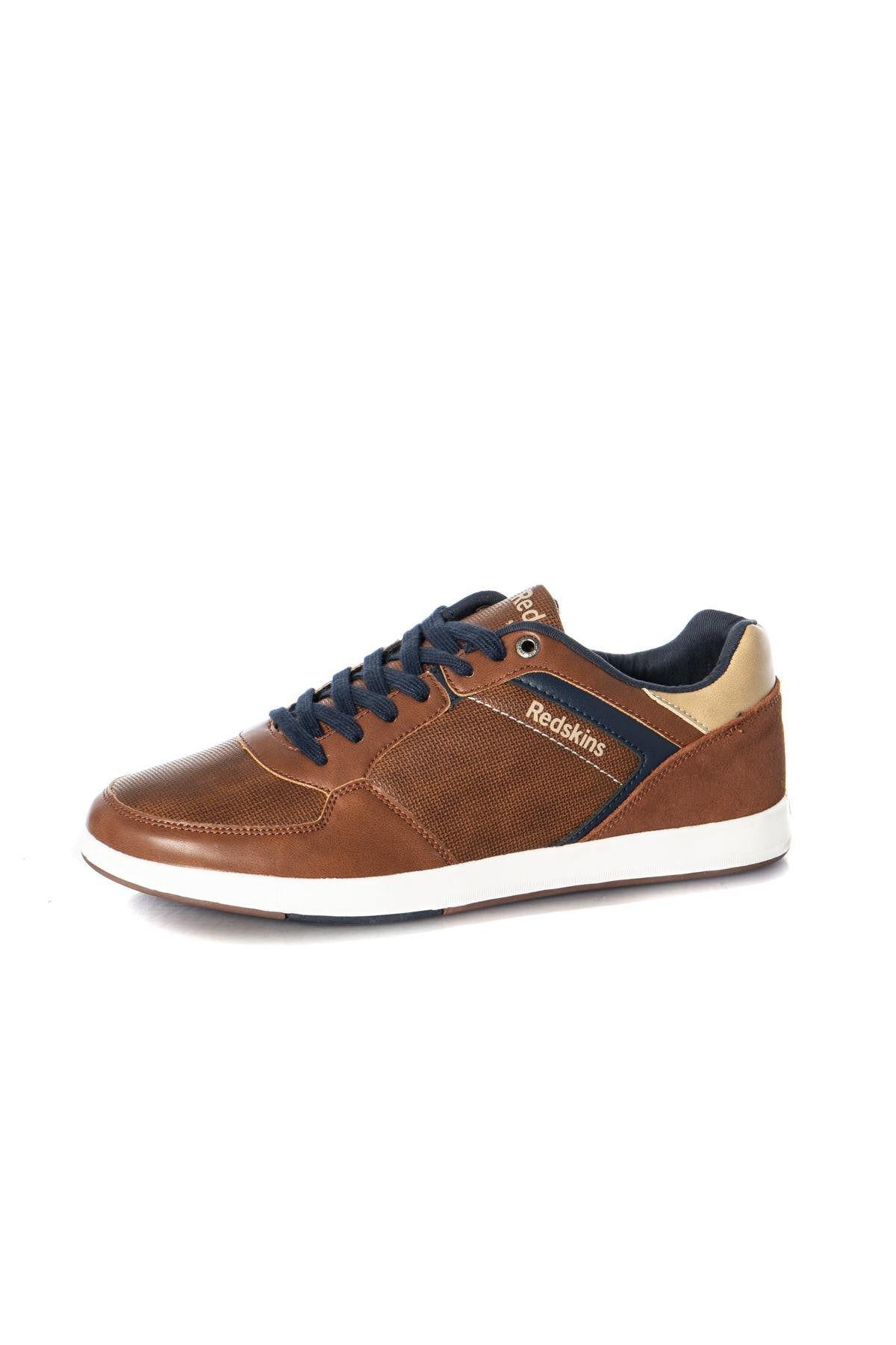 Men's cognac beige sneakers - Image n°1