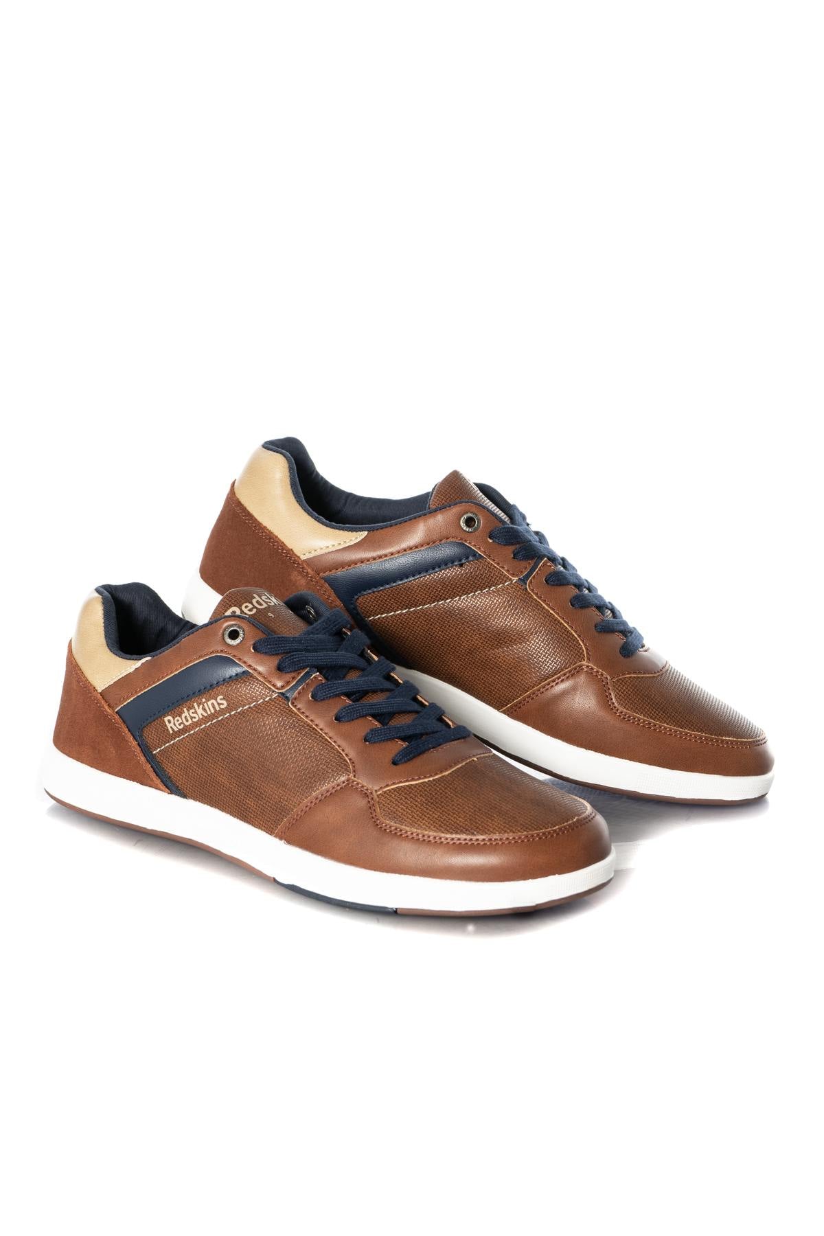 Men's cognac beige sneakers - Image n°2