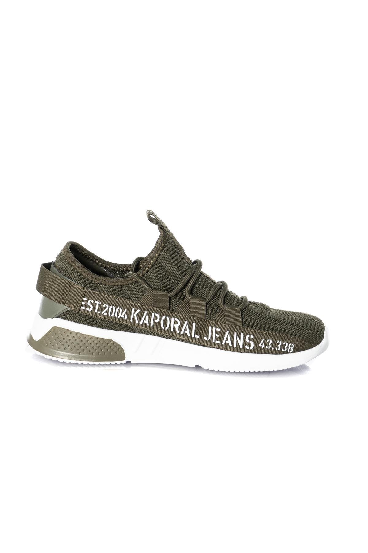 Khaki lace-up sneakers - Image n°2