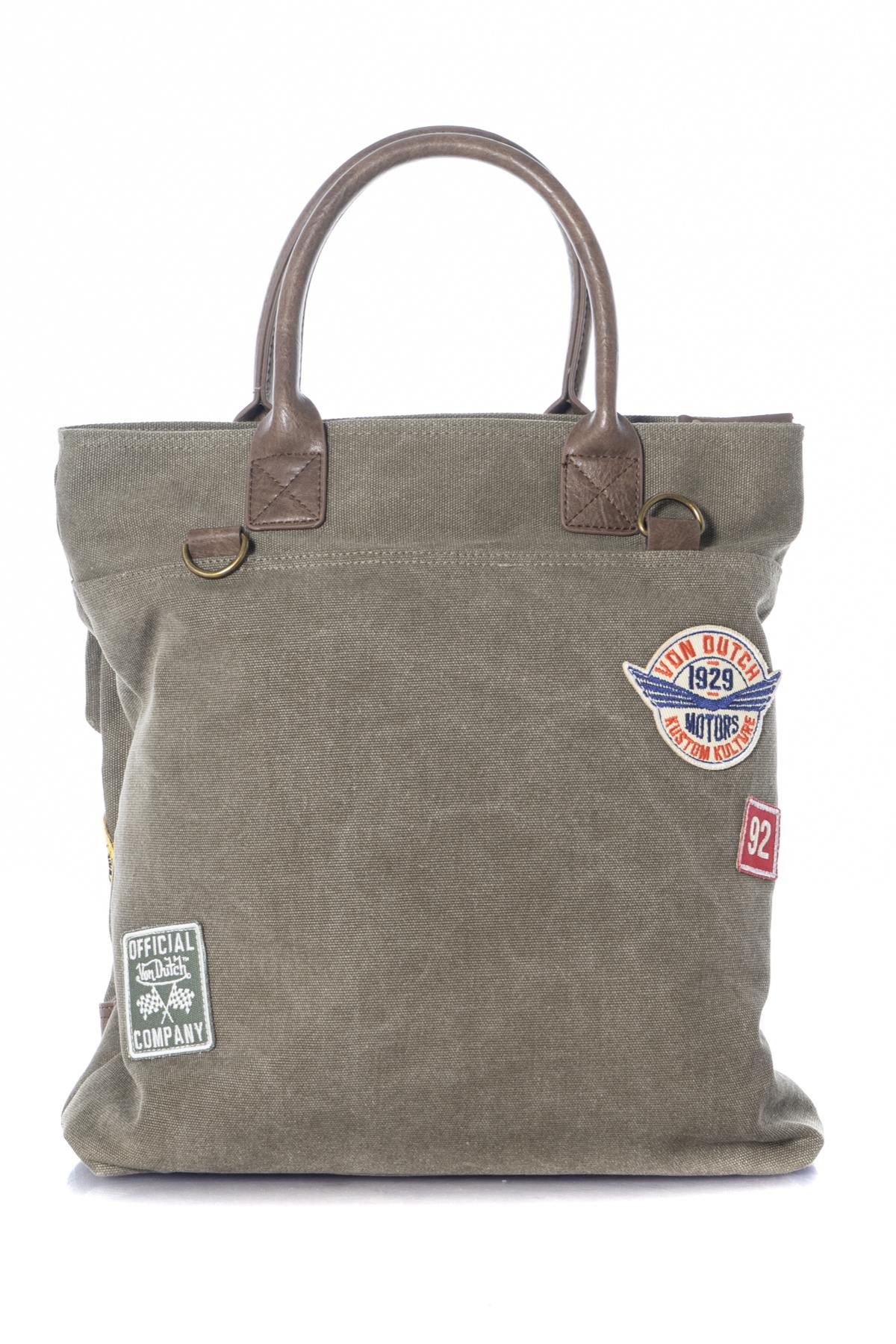 Khaki textile bag - Image n°2