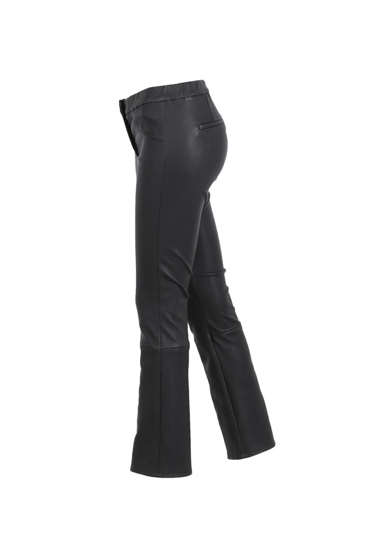 Genuine leather stretch pants - Image n°9