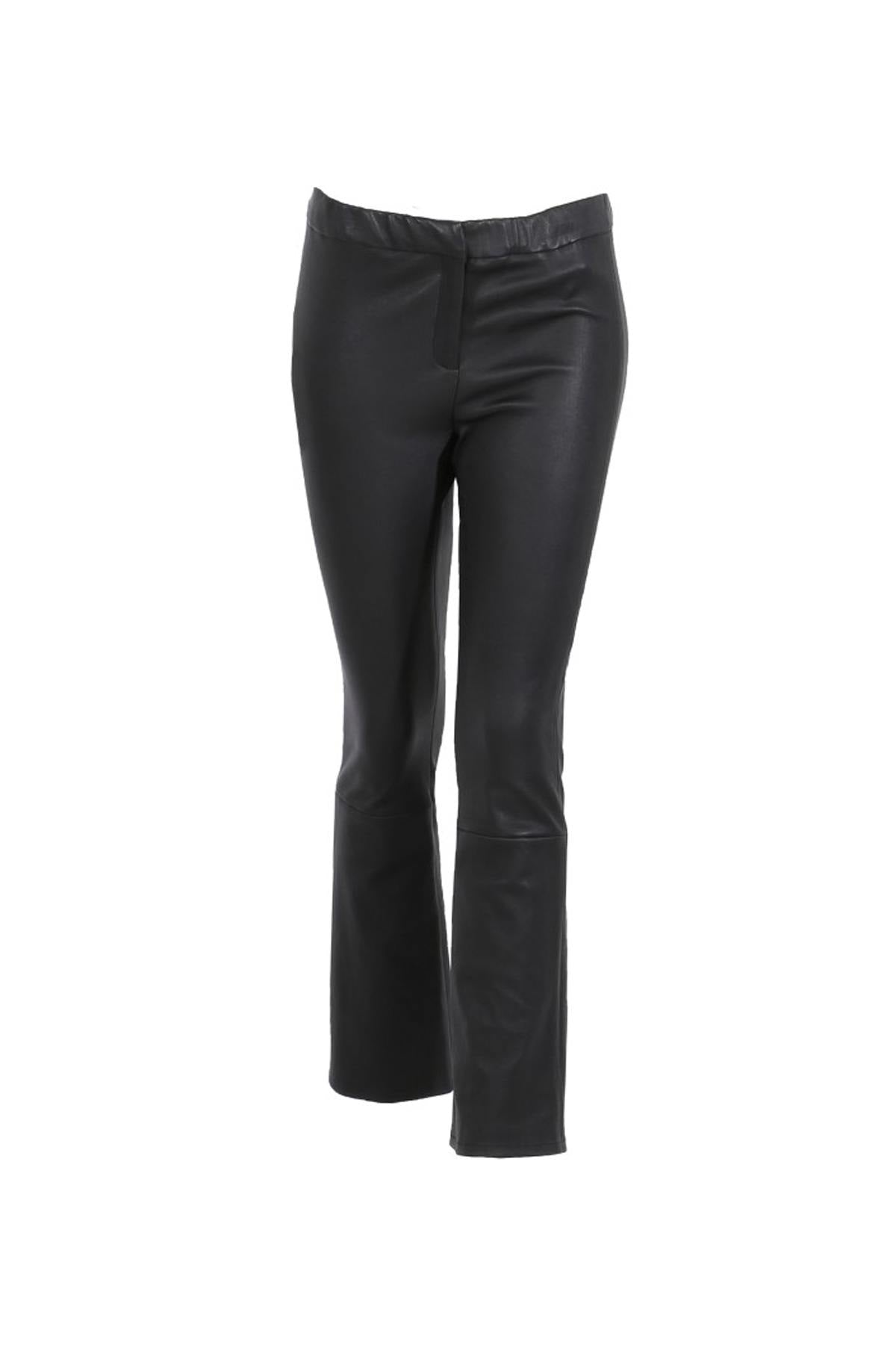 Genuine leather stretch pants - Image n°7