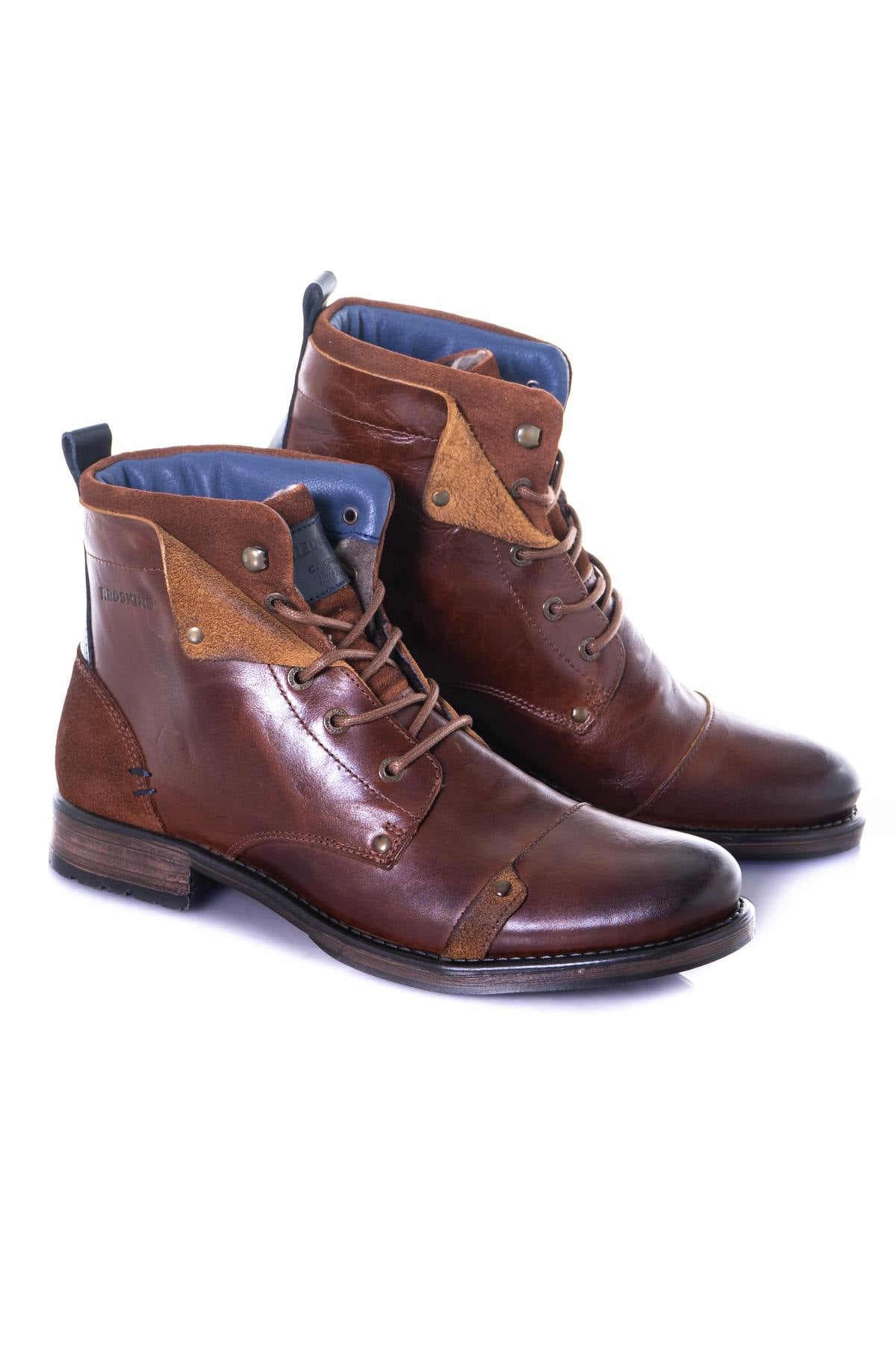 Brandy cowhide leather boots - Image n°1