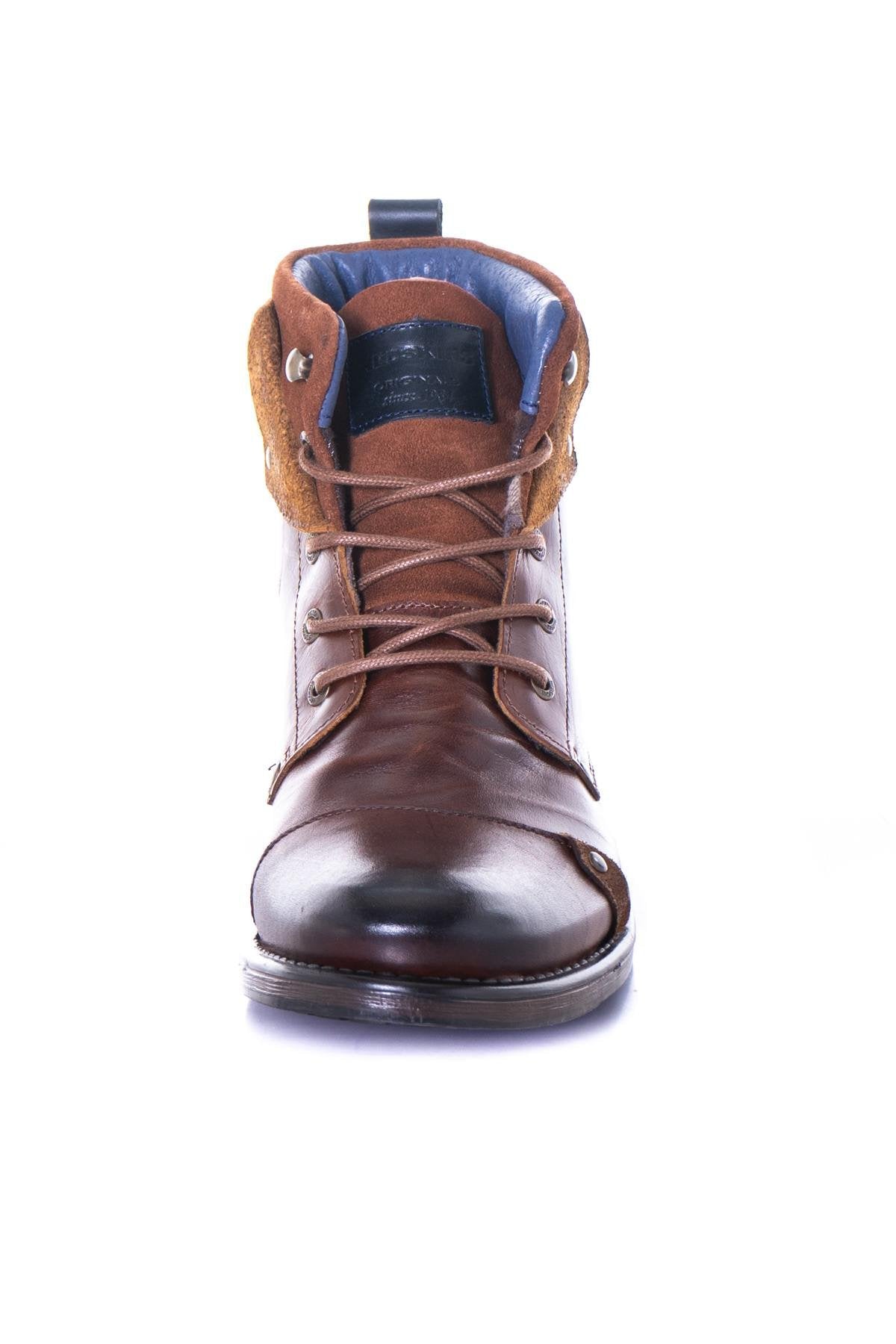 Brandy cowhide leather boots - Image n°5