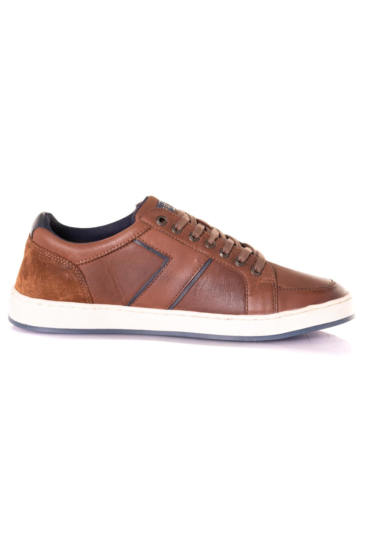 Brown leather sneakers - Image n°2