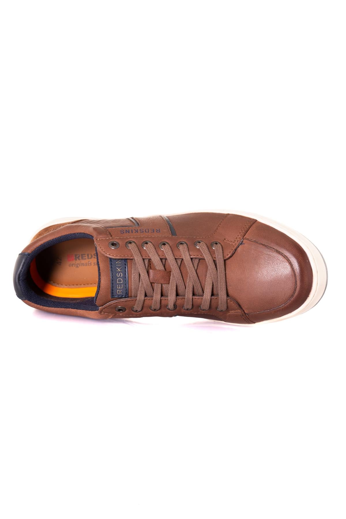 Brown leather sneakers - Image n°3