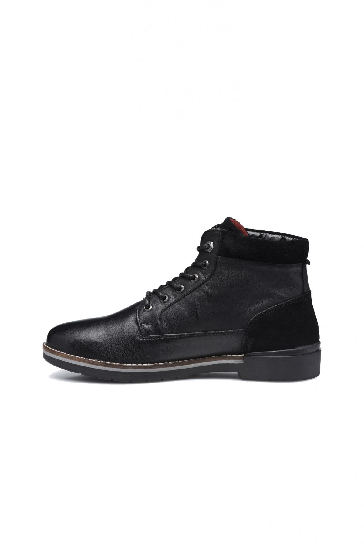 Men's black bi-material boots - Image n°7