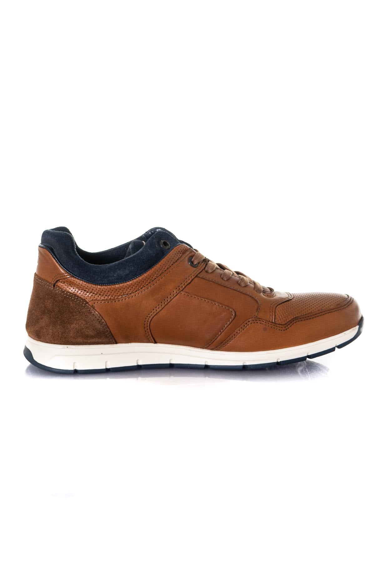 Light brown leather sneakers - Image n°2