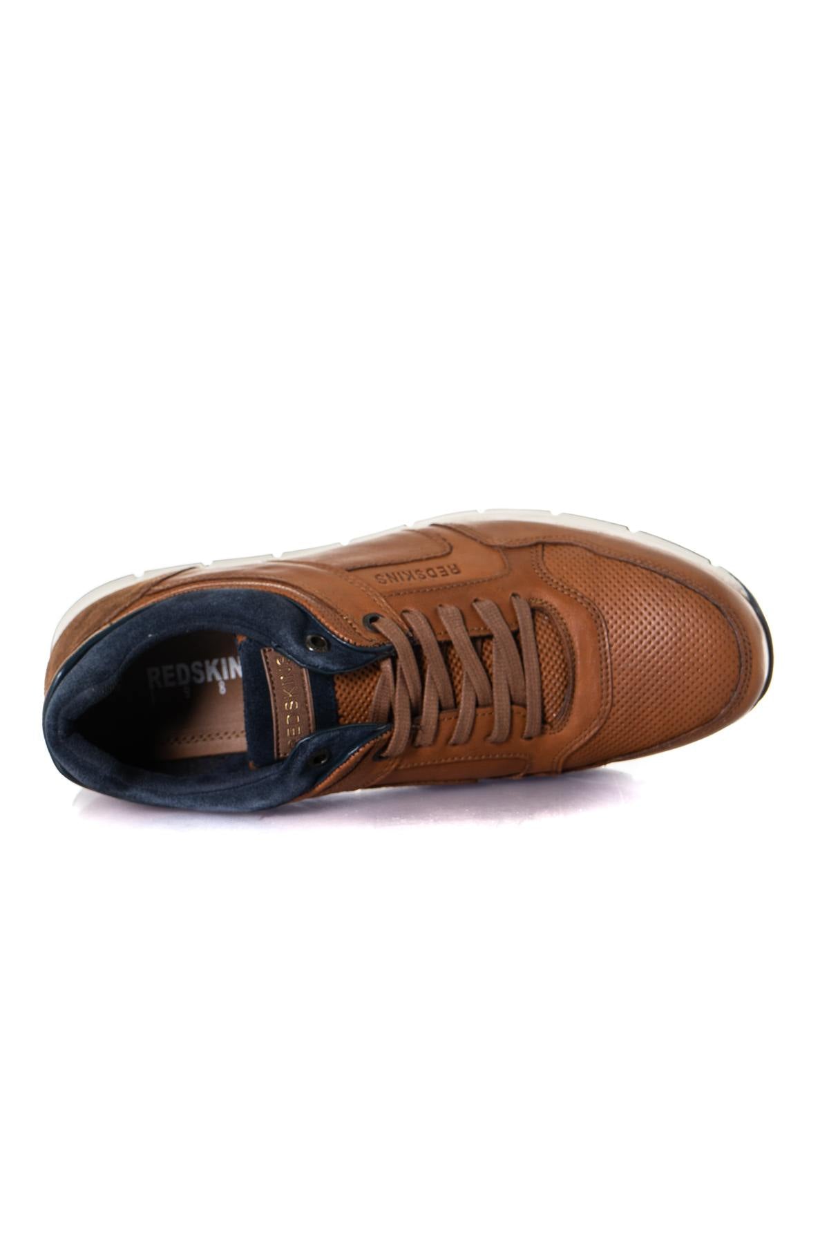 Light brown leather sneakers - Image n°3