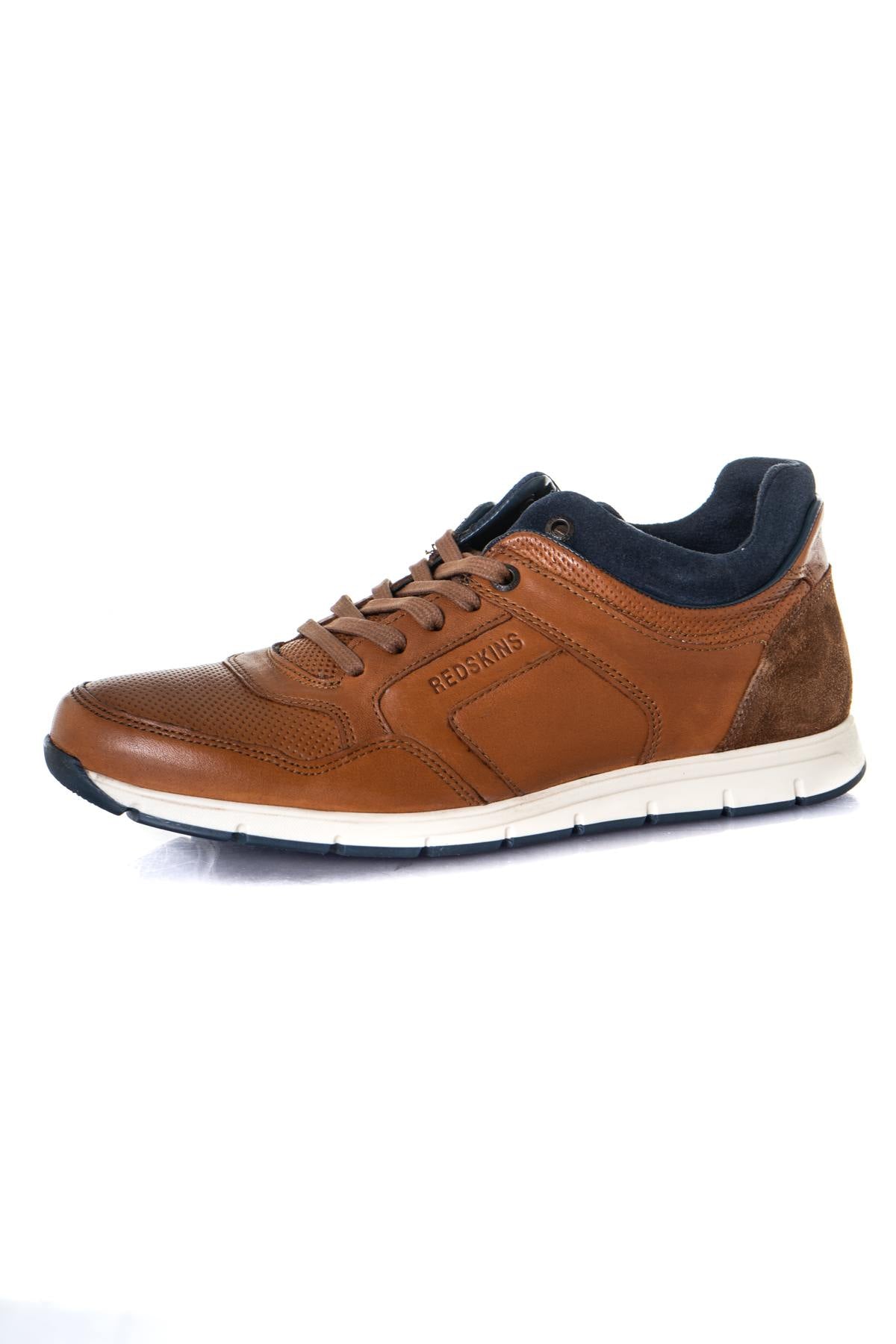 Light brown leather sneakers - Image n°7