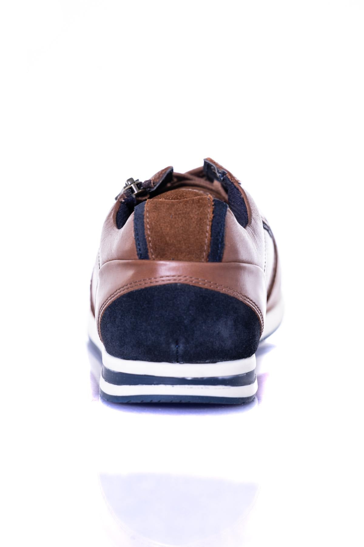 Men's cognac sneakers - Image n°6