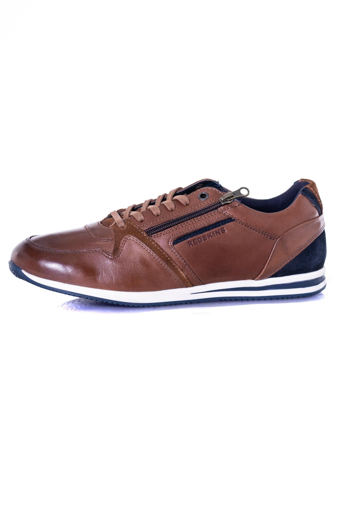 Men's cognac sneakers - Image n°7