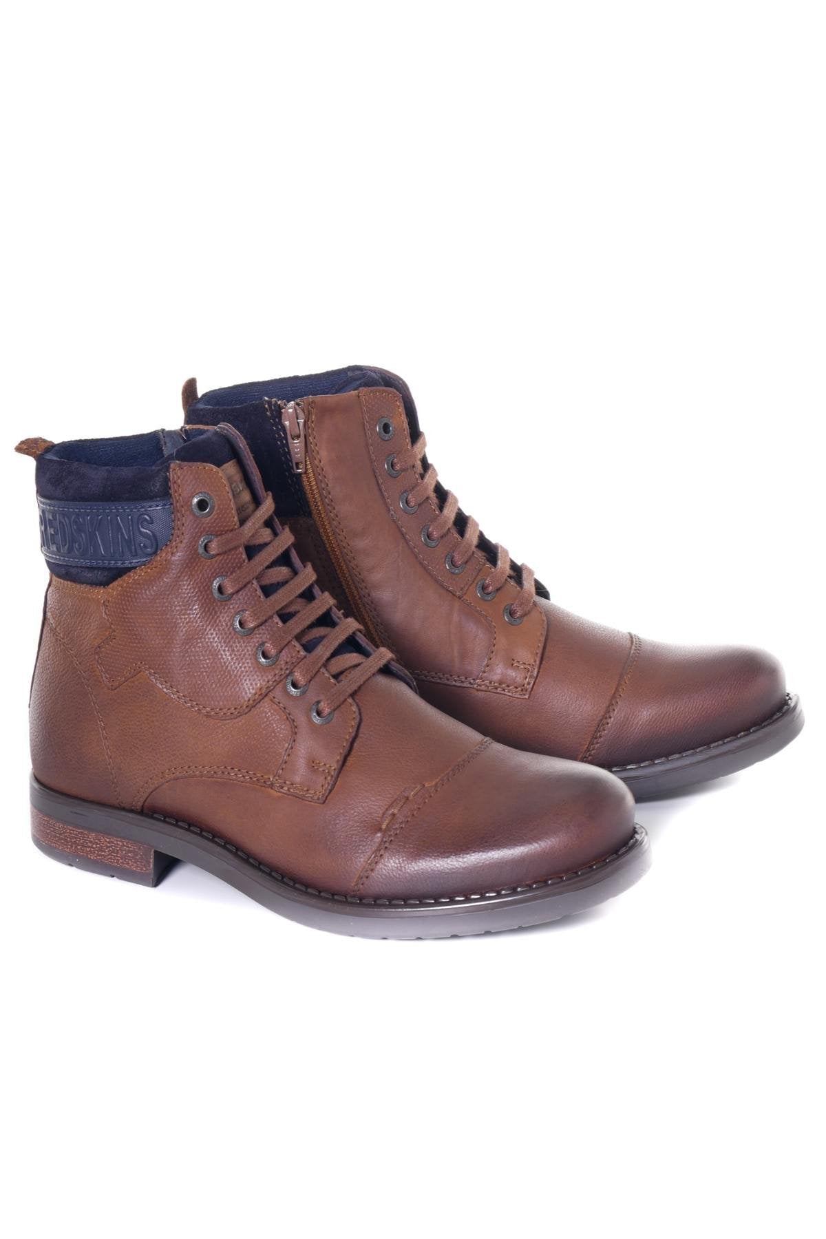 Cognac cowhide leather boots - Image n°1