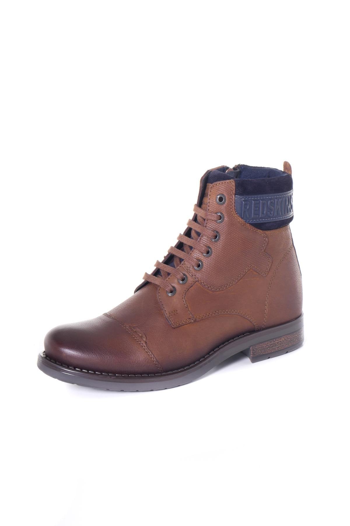 Cognac cowhide leather boots - Image n°7