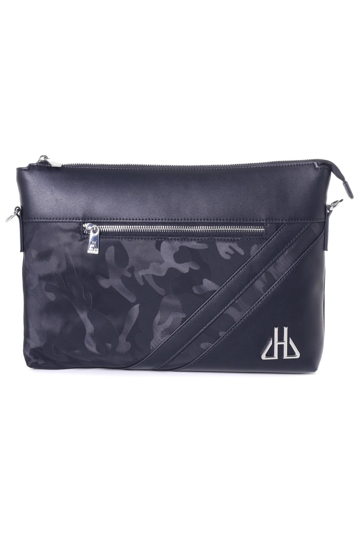 Black messenger bag for men - Image n°1