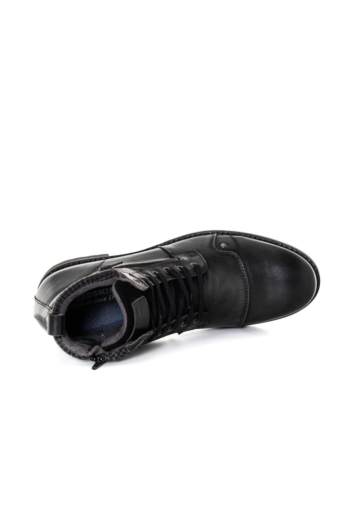 Men's black leather boots - Image n°3