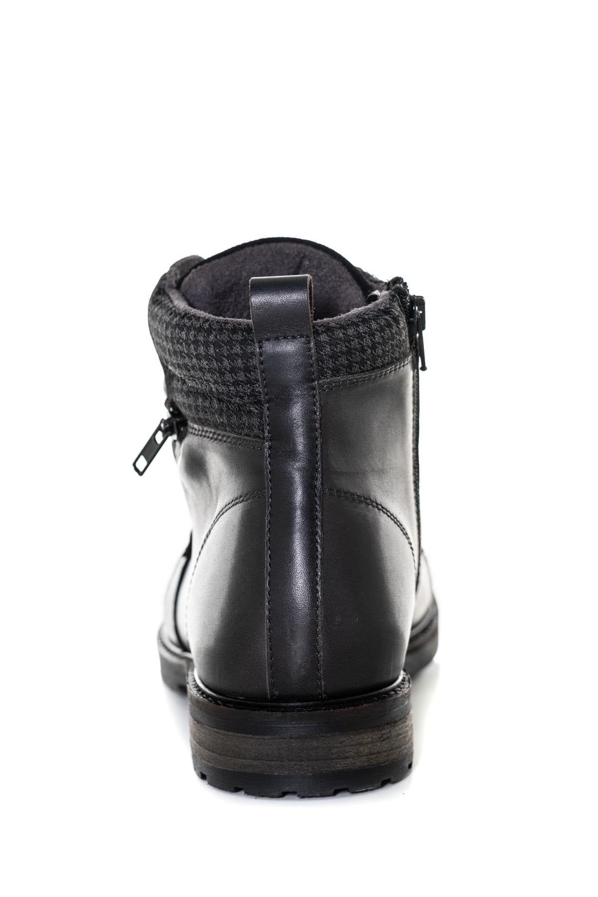 Men's black leather boots - Image n°6