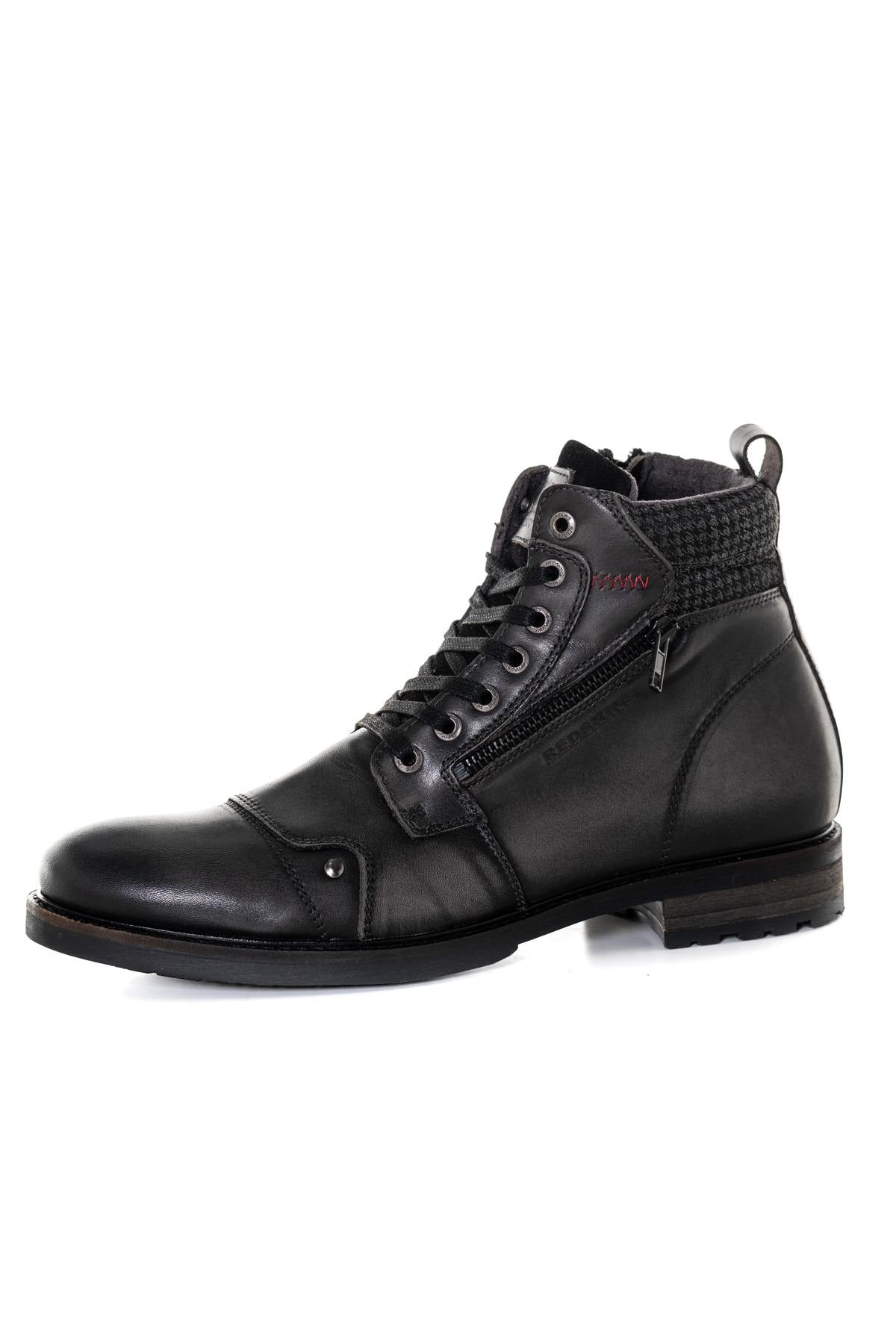 Men's black leather boots - Image n°7