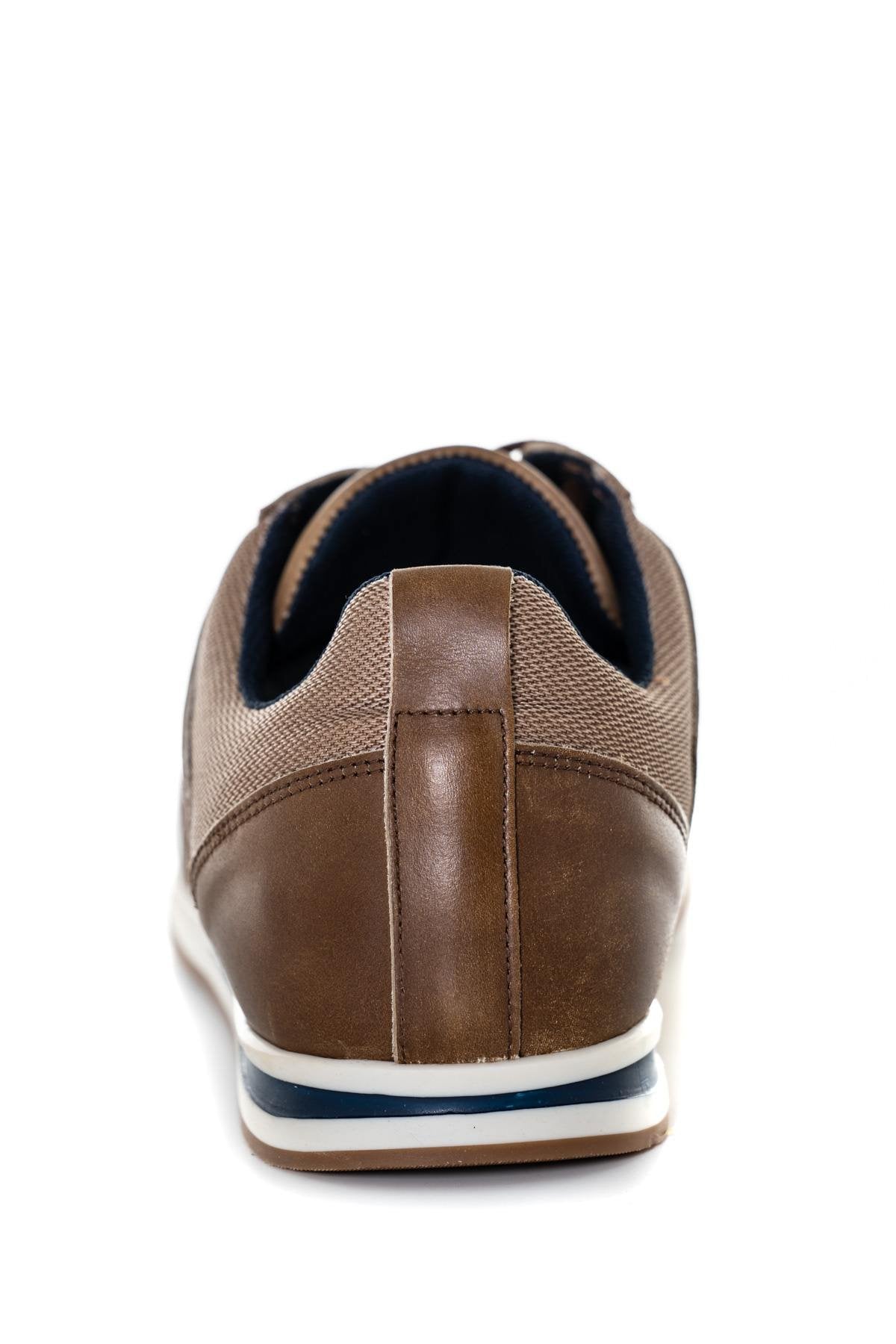 Brown leather low-top sneakers - Image n°6