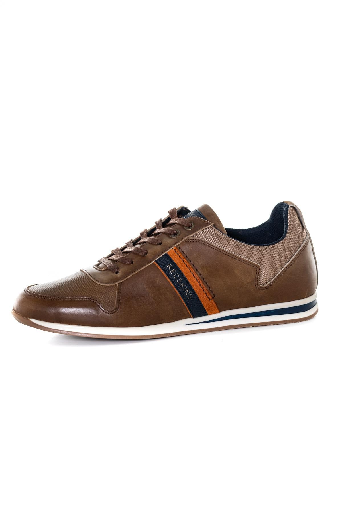 Brown leather low-top sneakers - Image n°7