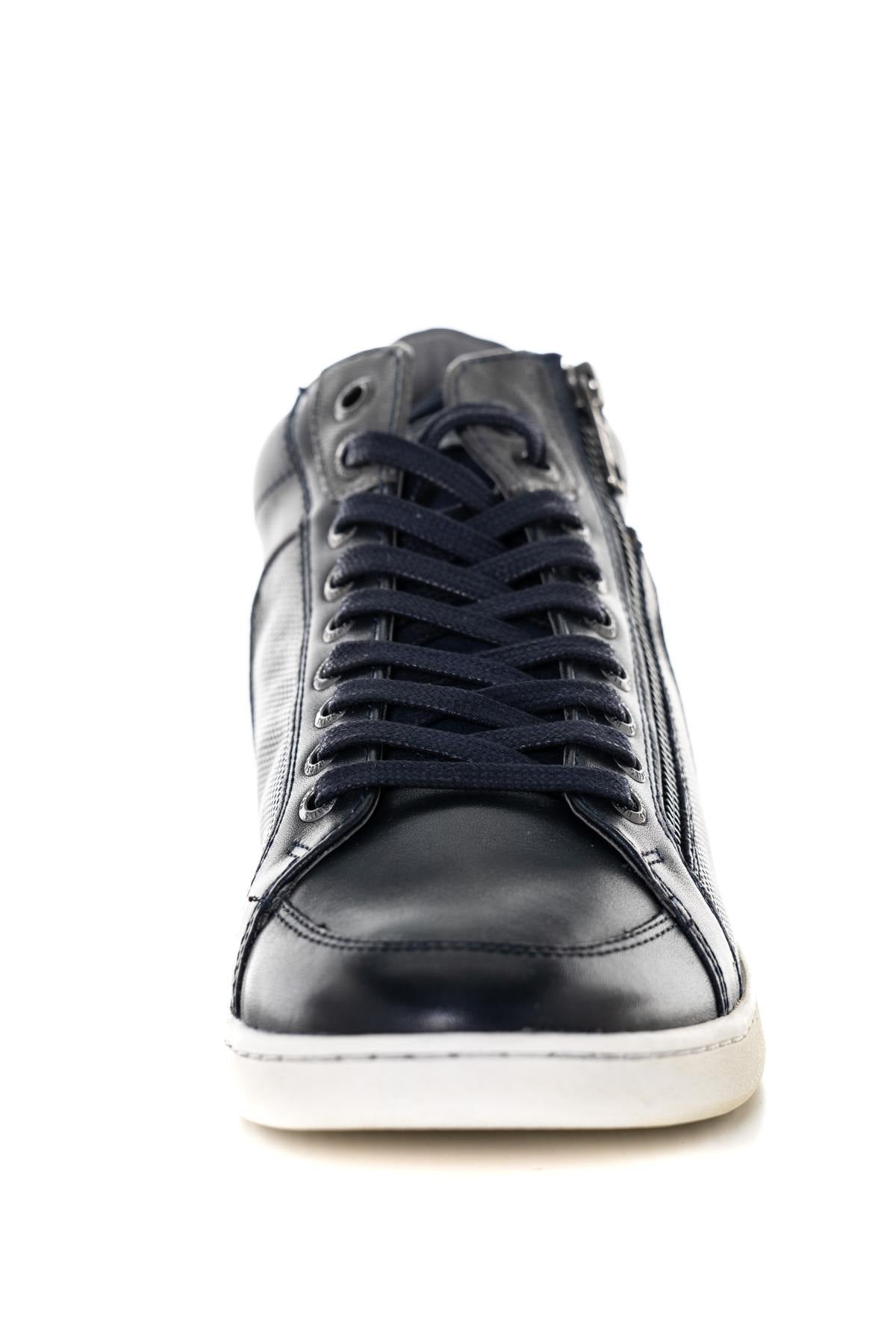 Navy blue mid-top sneakers - Image n°5