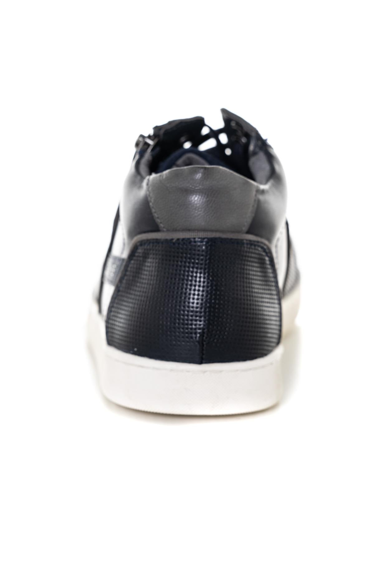 Navy blue mid-top sneakers - Image n°6