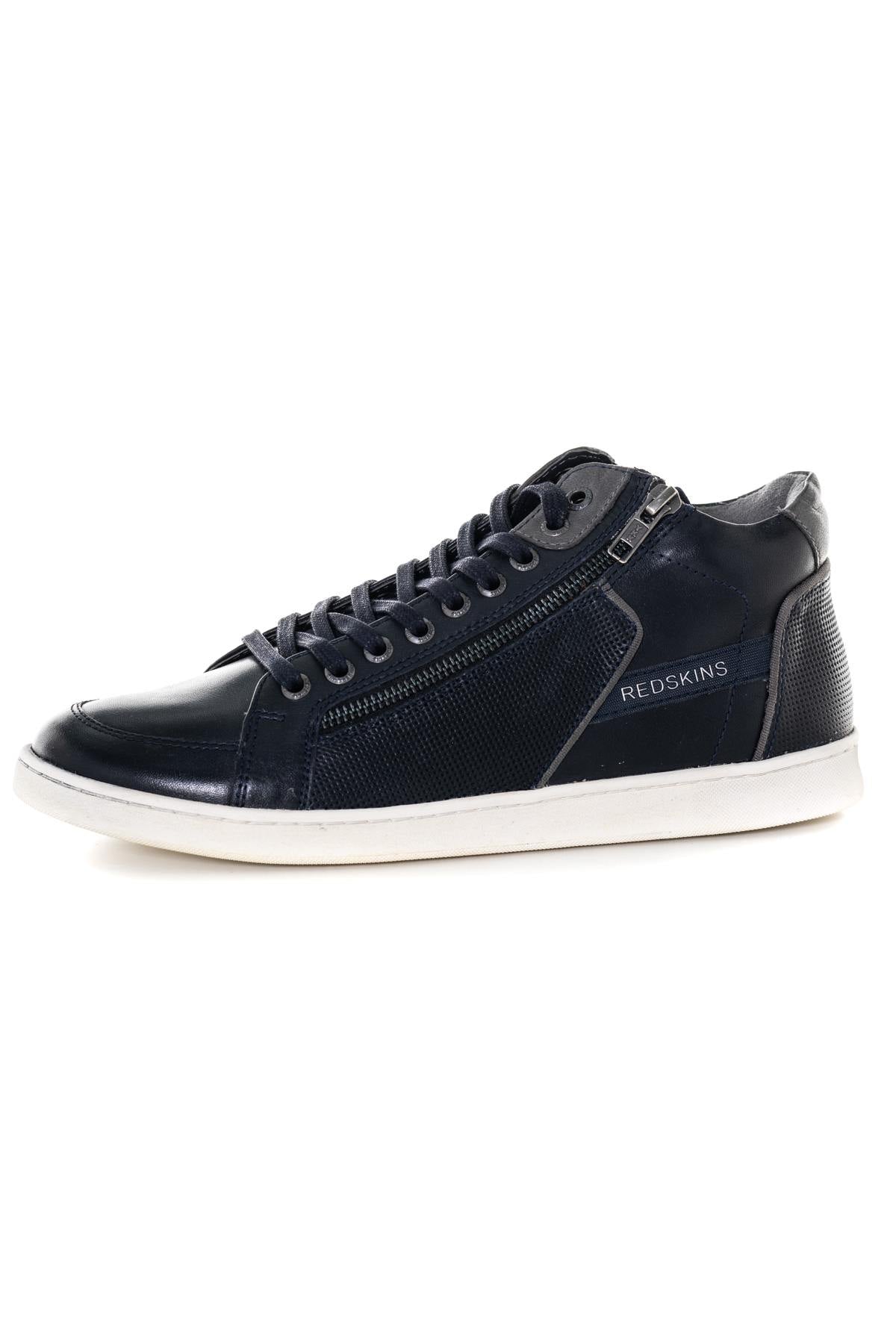 Navy blue mid-top sneakers - Image n°7