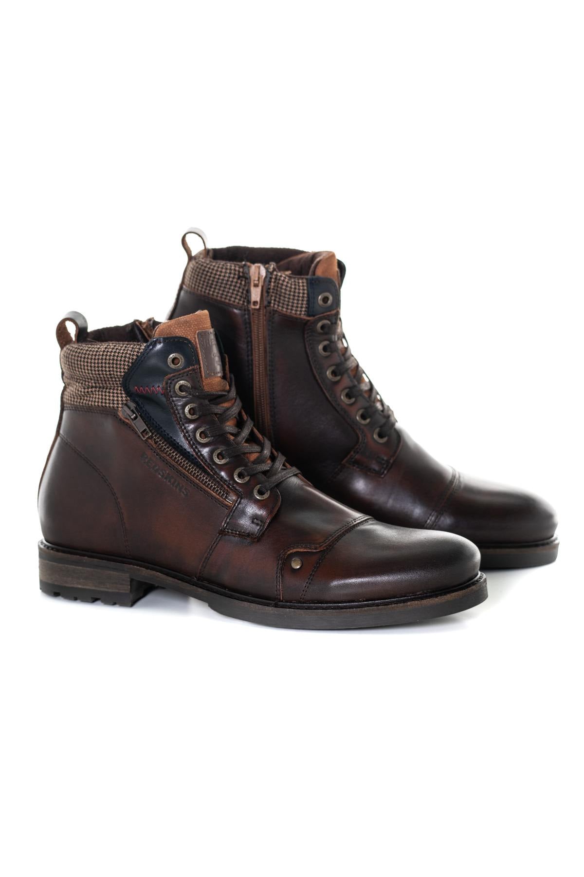 Men's vintage leather ankle boots - Image n°1