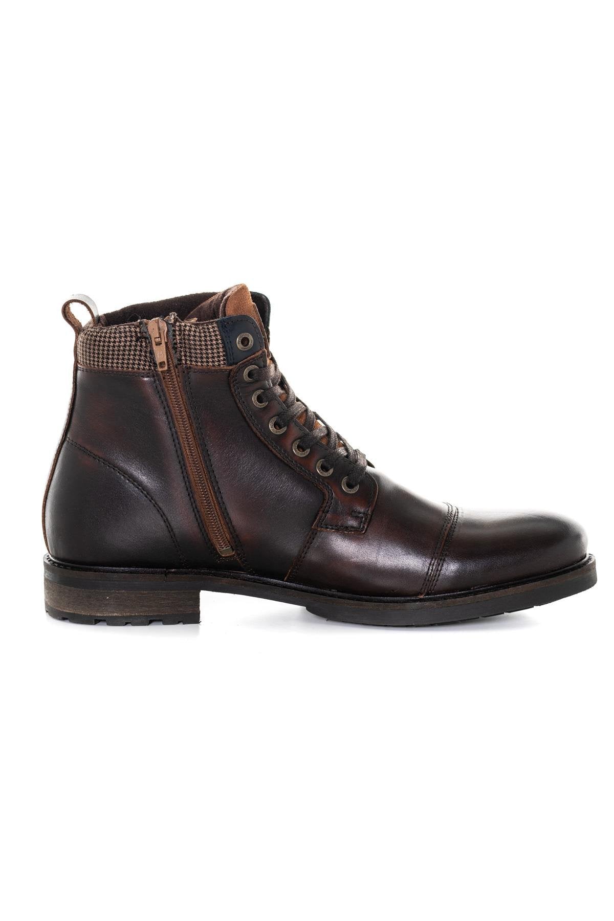 Men's vintage leather ankle boots - Image n°2