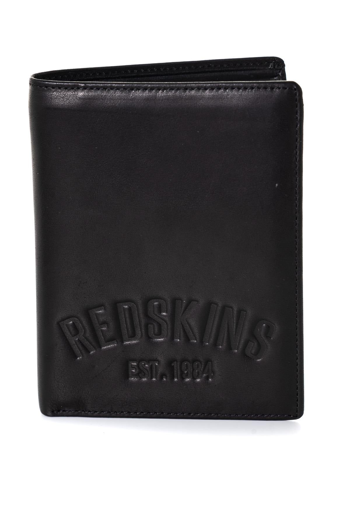 Long black leather wallet - Image n°1