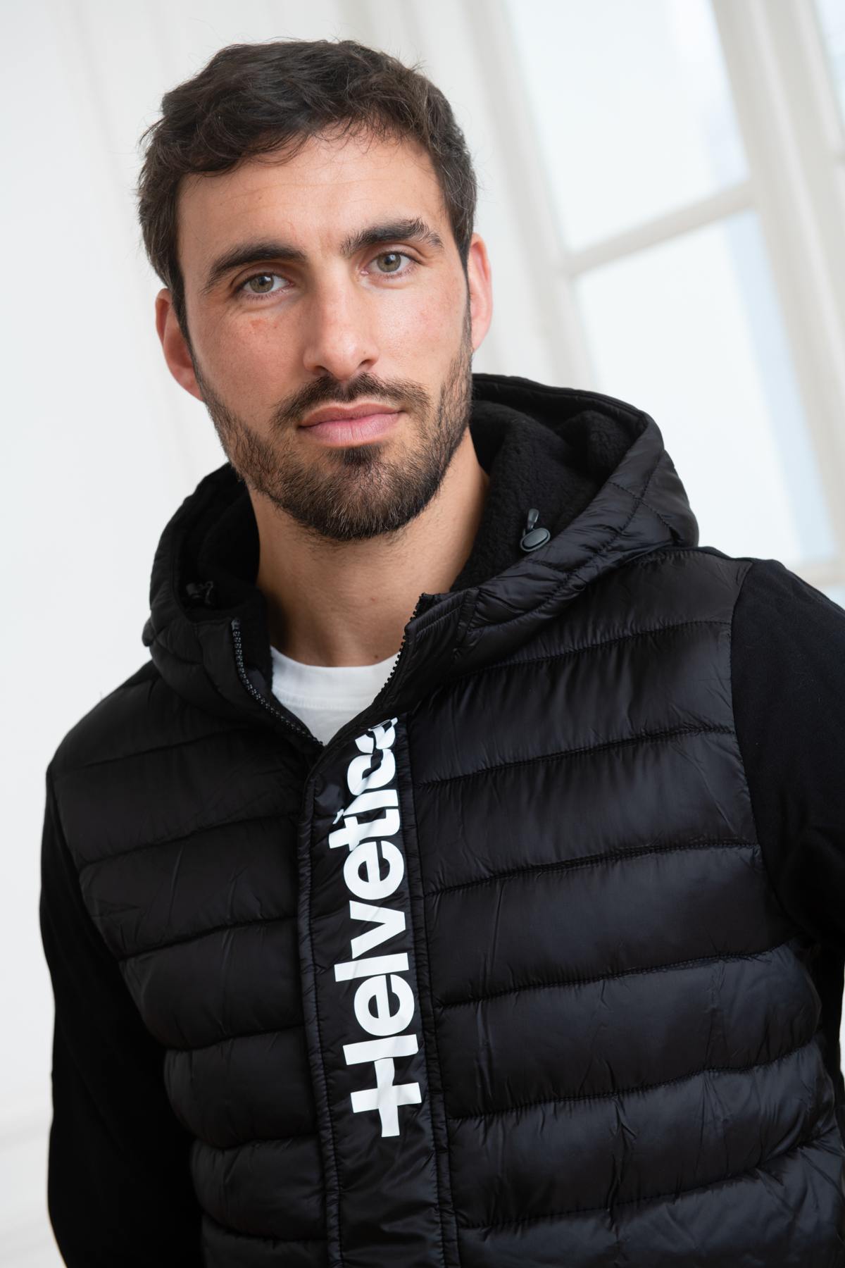 Black sportswear padded jacket - Image n°6