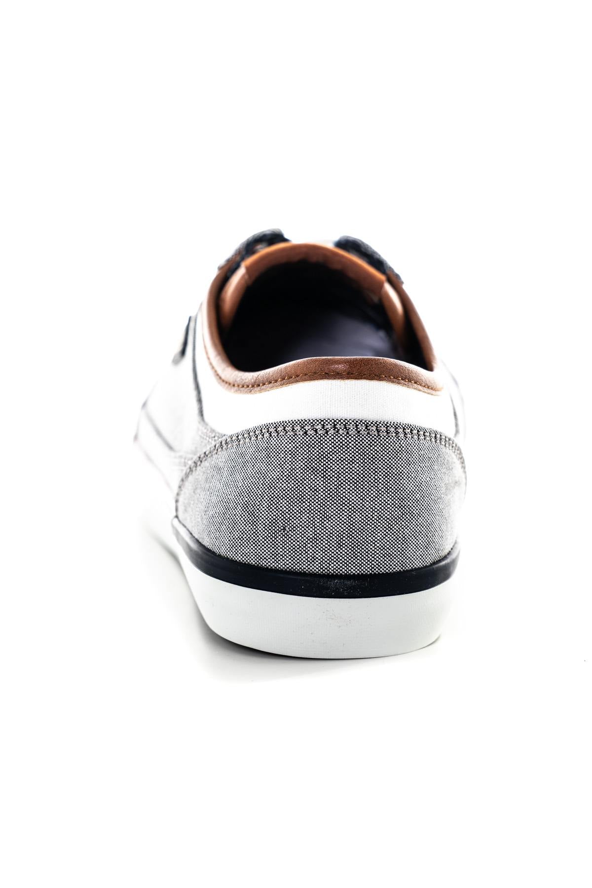 Gray White Textile Sneakers - Image n°6