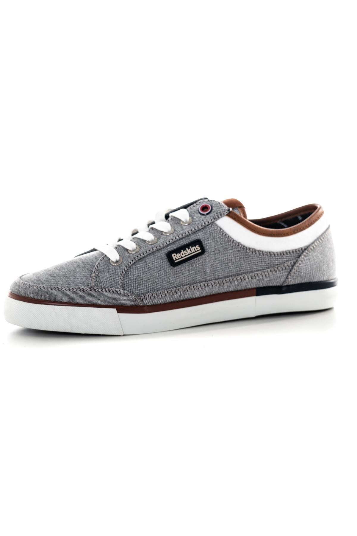 Gray White Textile Sneakers - Image n°7