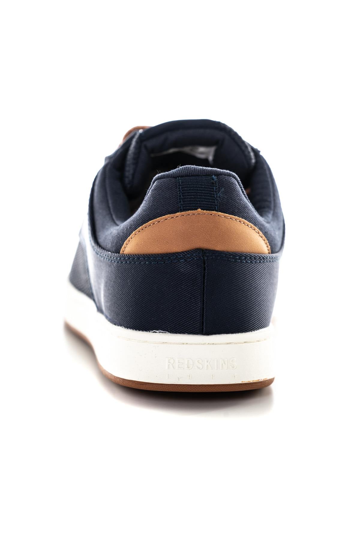 Cognac navy blue textile sneakers - Image n°6