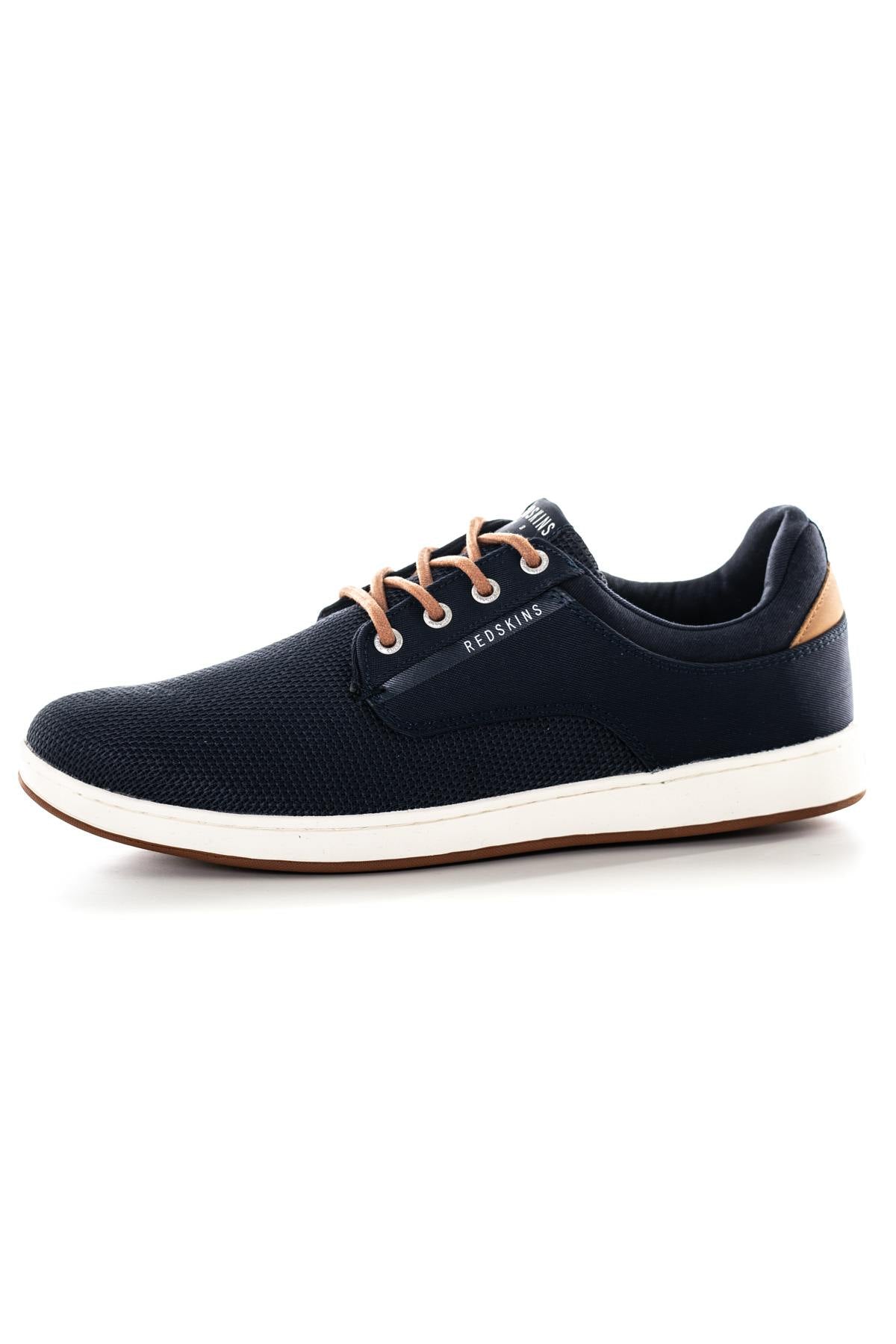 Cognac navy blue textile sneakers - Image n°7