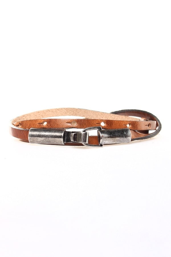 Brown Oakwood women's leather belt - Image n°1